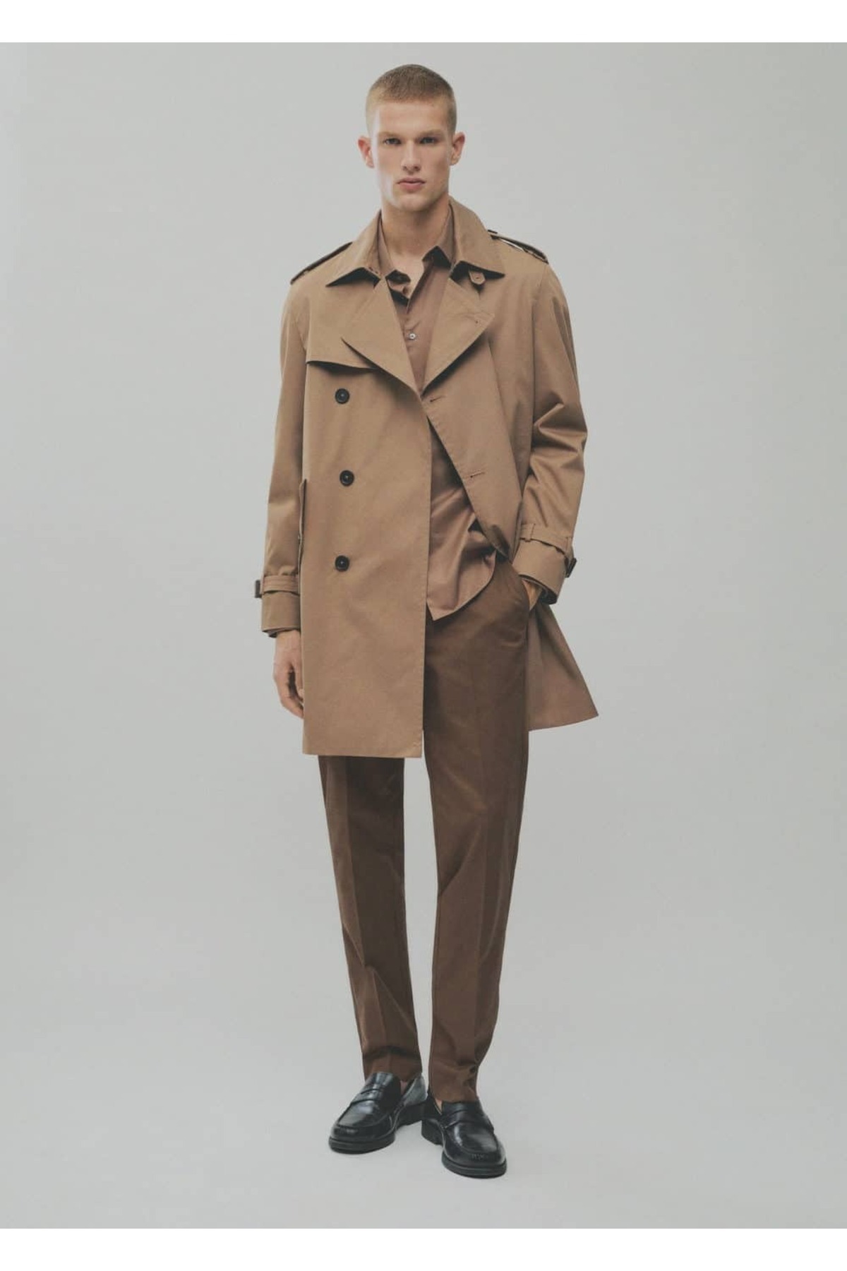 MANGO Man-Regular Cut Cotton Trousers 6