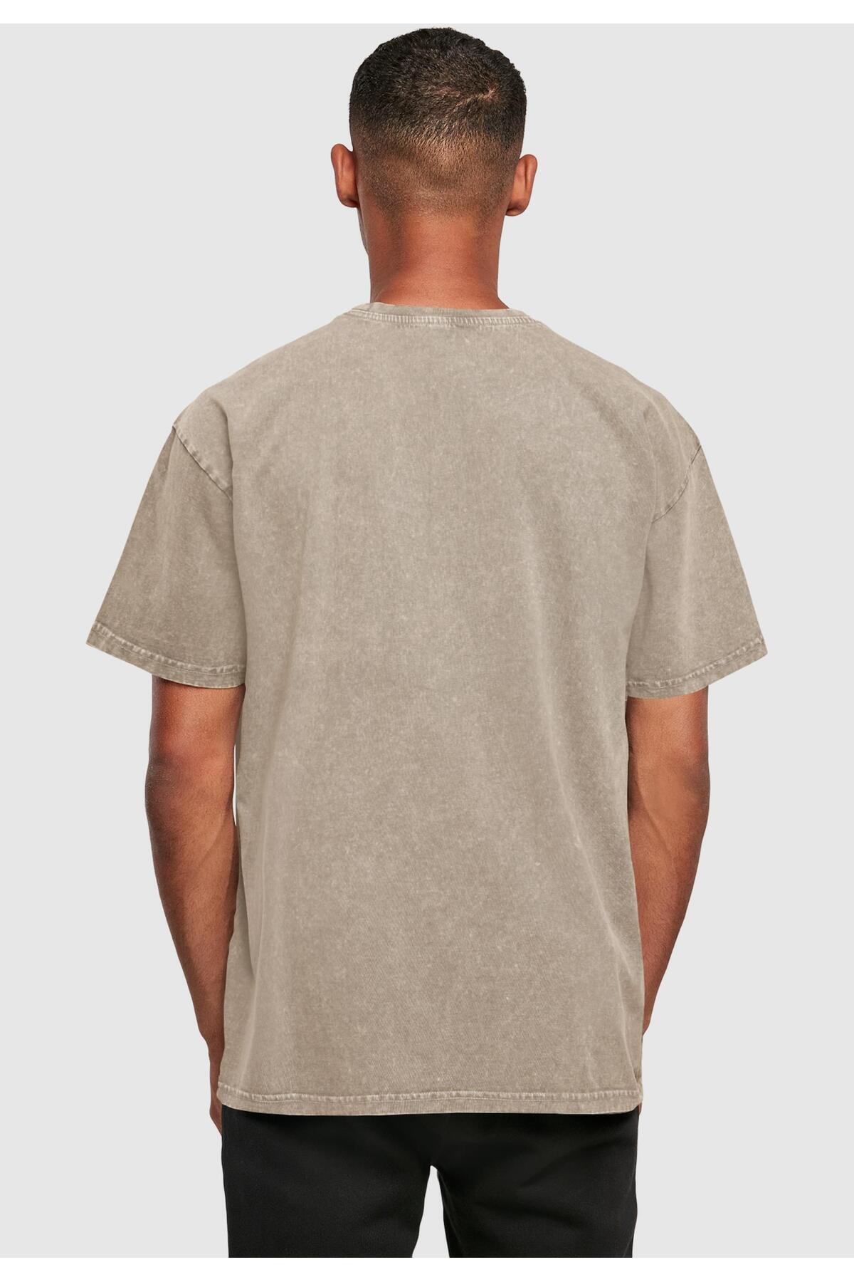 Mister Tee-Herren Flamingo Acid Washed Heavy Oversize Tee 5