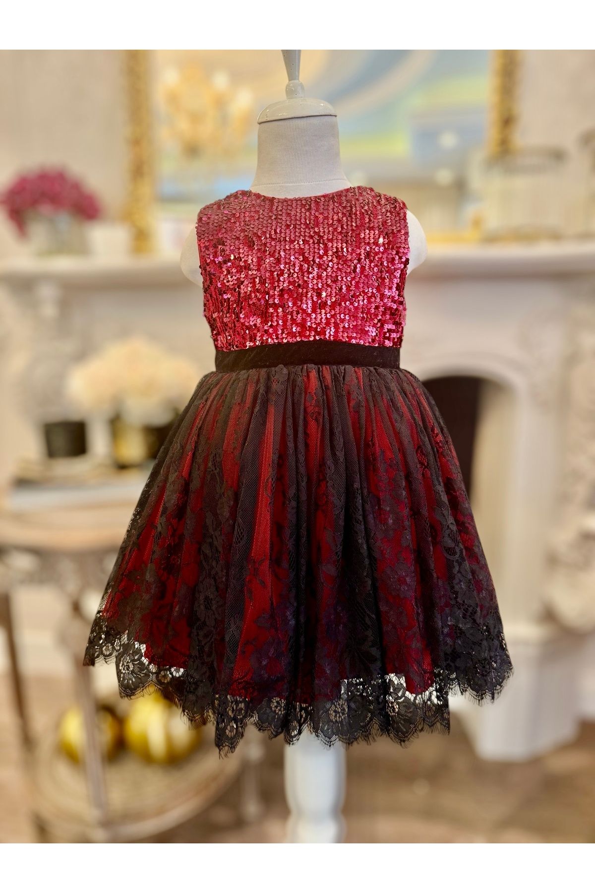 BukrinaCo-Evening & Prom Dress - Burgundy - Flared skirt 1