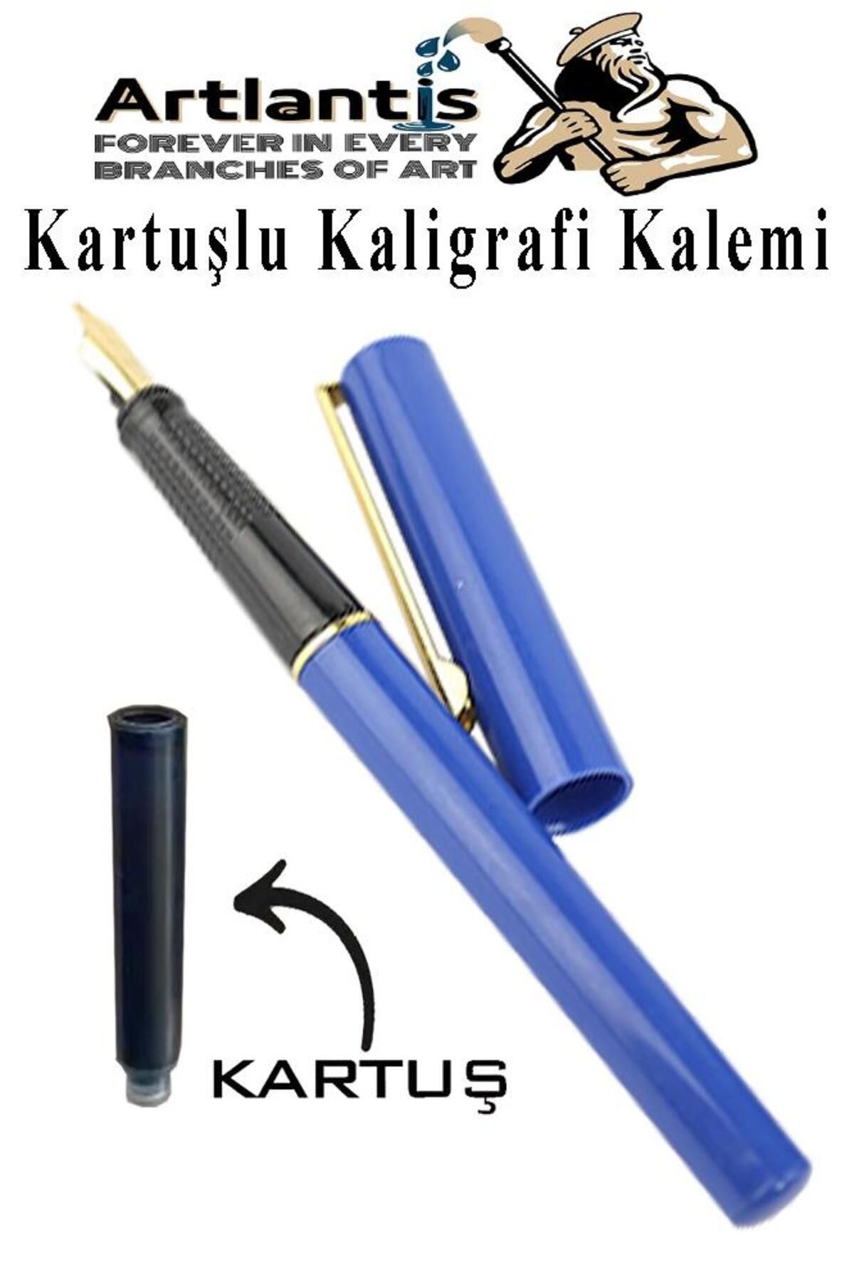 Artlantis Kaligrafi Kalemi 1 Adet Kartuşlu Kesik Uçlu Dolma Kalem Calligraphy Kalem Seti Hat Yazma Tasarım San