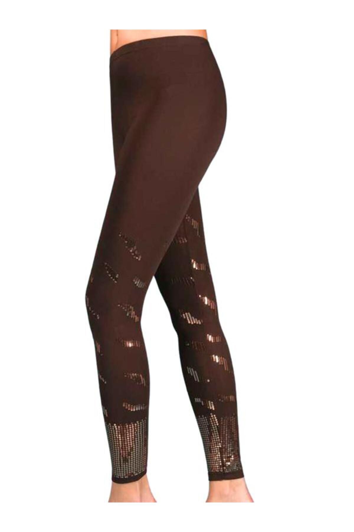 mtm My The Mall-Sequin Stone Detailed Clear Women's Long Tights - 2254 1