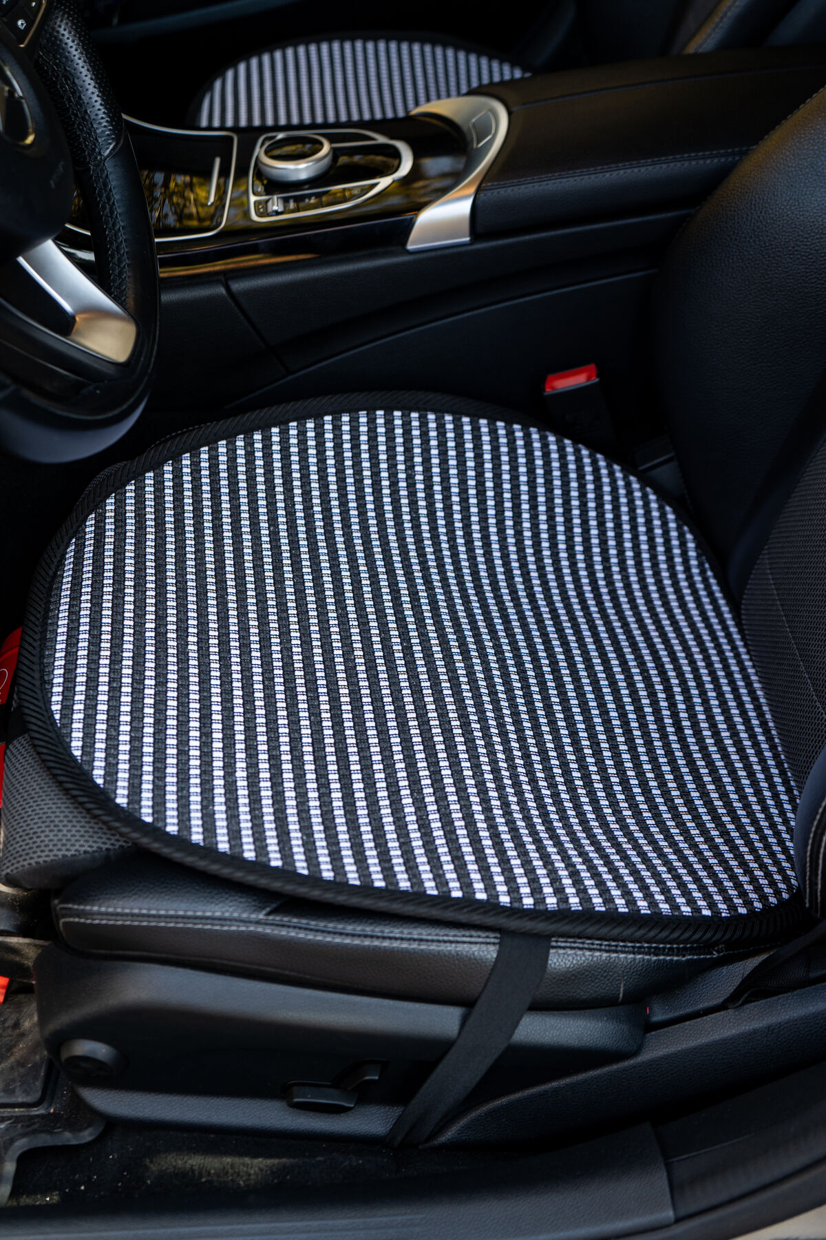 TREND Meka Part Terletmez Koltuk Koruyucu Kılıf 3 Parça SERME Universal Çizgili Füme Beyaz fotoğrafı 3 (önizleme)