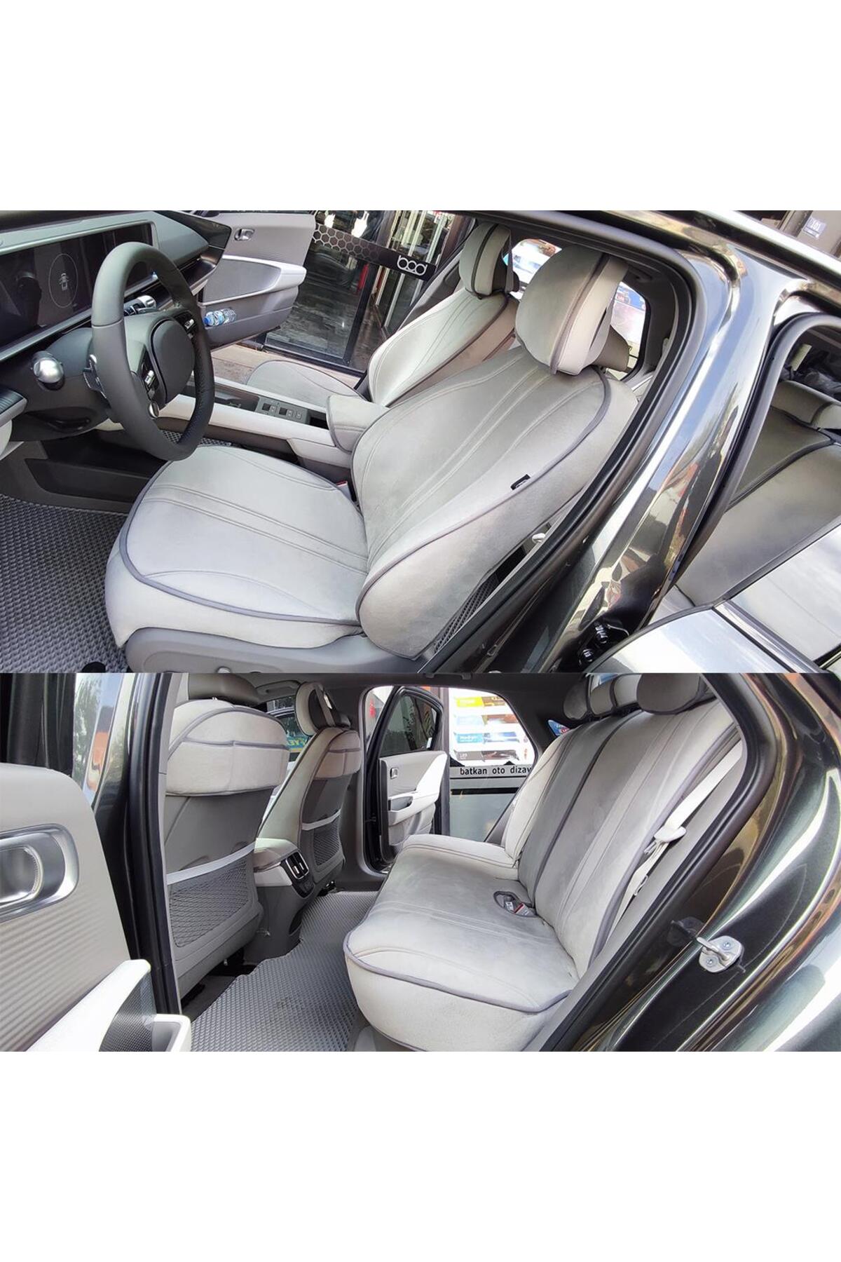 Bod Hyundai IONIQ 6 Oto Koltuk Koruyucu Kılıf Marin Serisi Gri fotoğrafı 5 (önizleme)