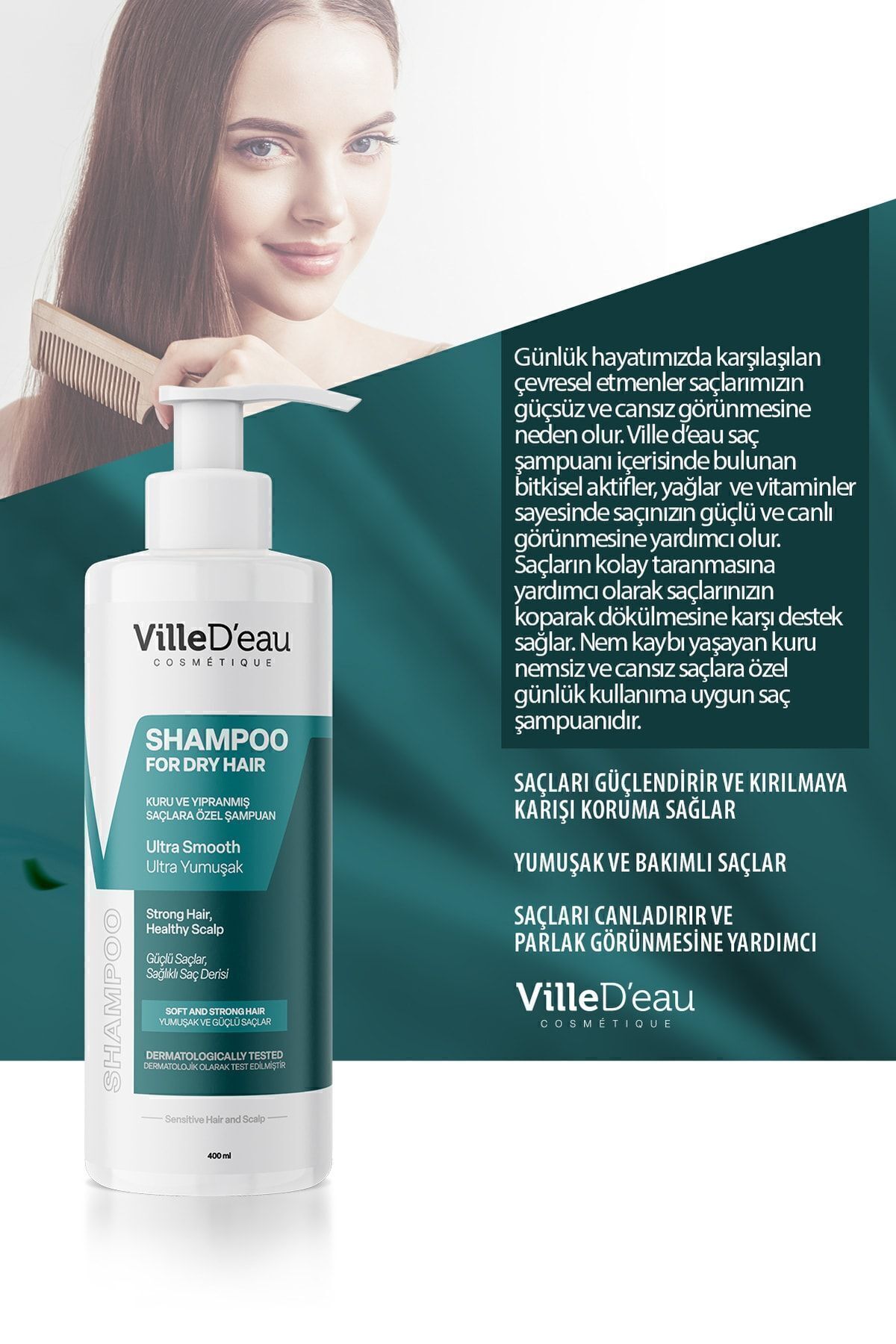 VilleD'eau-Anti-Hair Loss Special Ultra Soft and Plump Shampoo for Dry and Damaged Hair 400ml 5