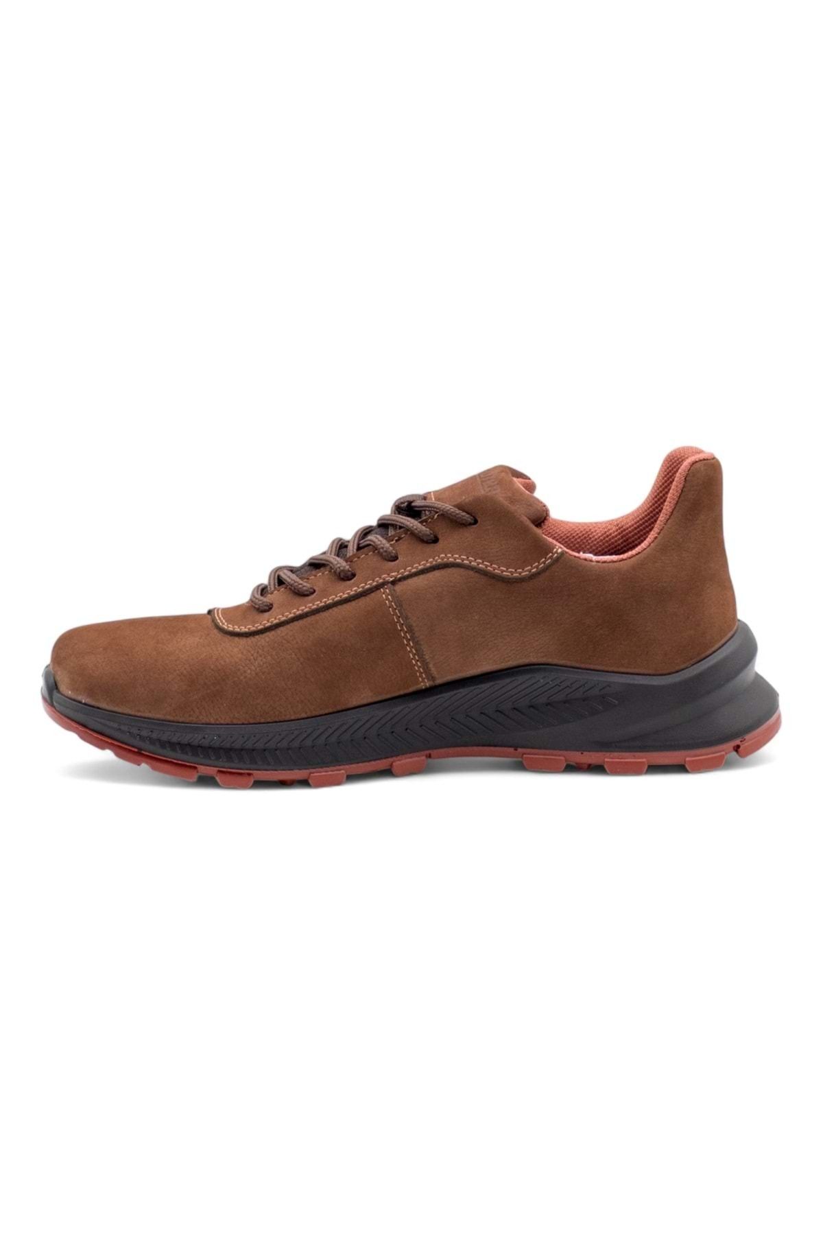 Scooter-M6000 Men's Casual Genuine Leather Shoes - Light Brown 2