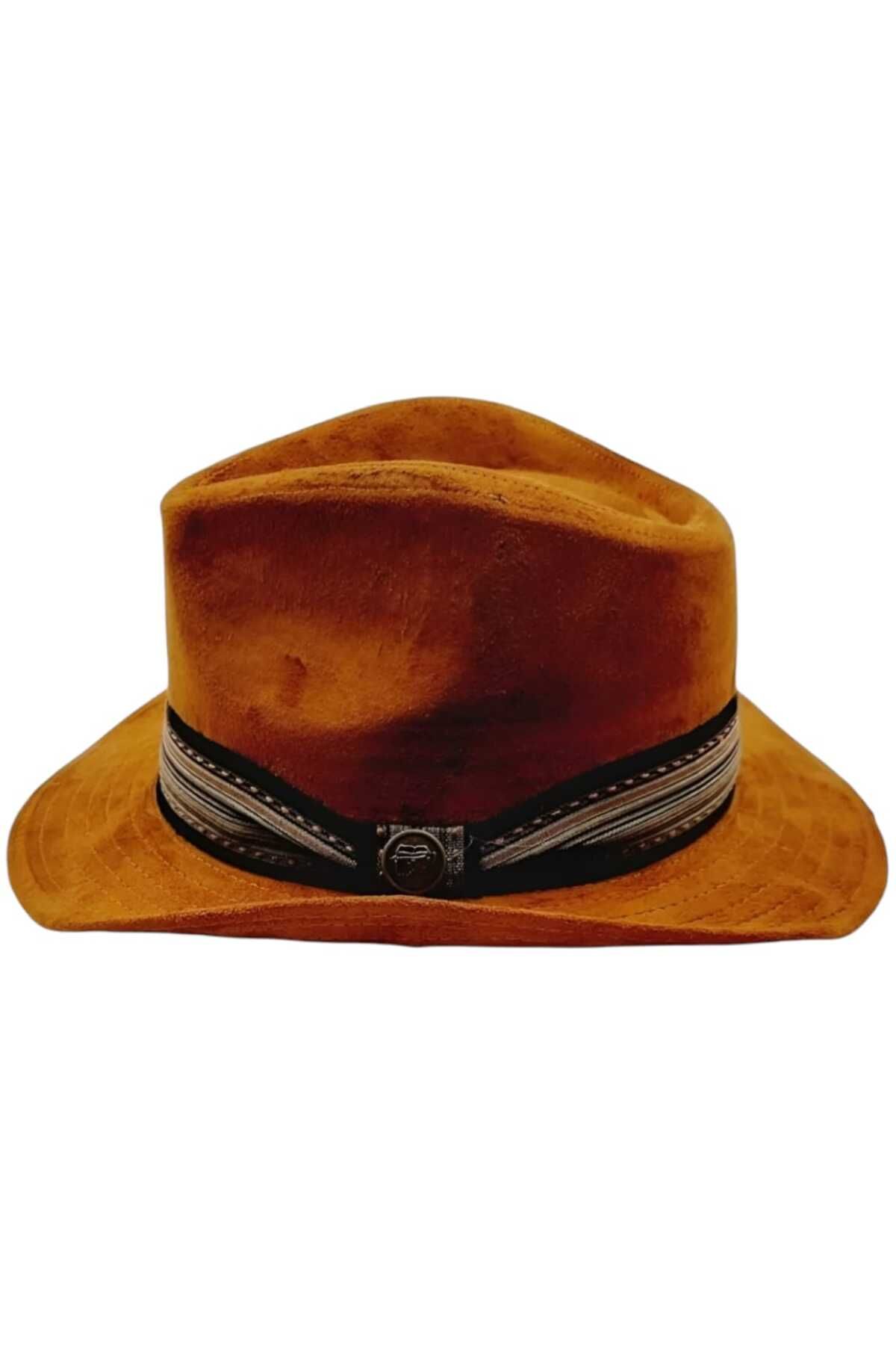 Uniquetrenders-Unisex Nubuck Cowboy Trilby Hat 3