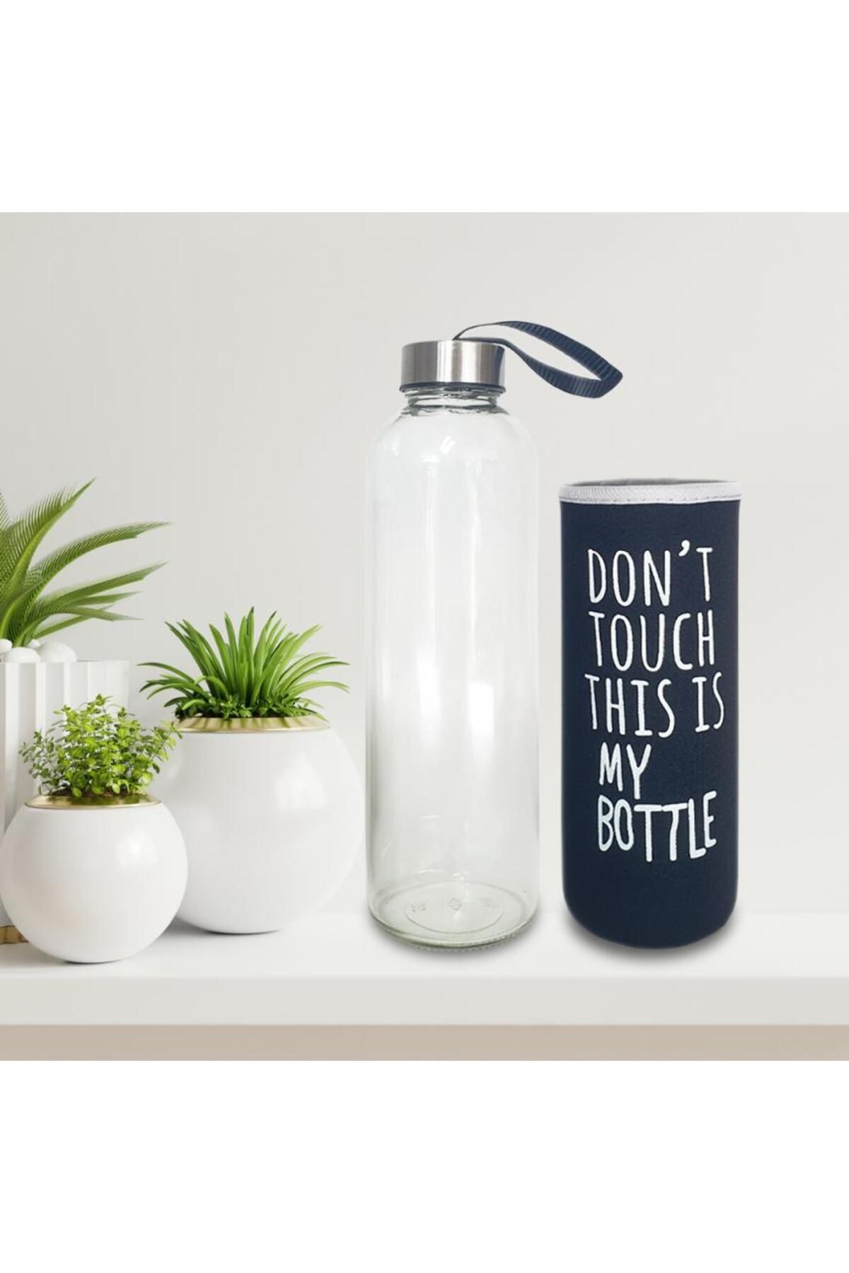 Hediye Kesesi-Glass Water Bottle with Colorful Case 750 ml 1
