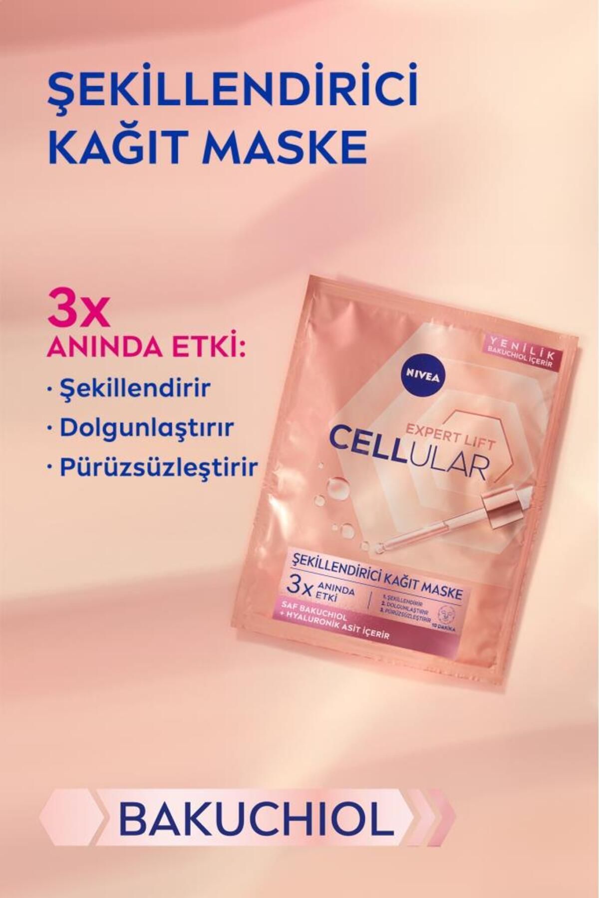 Nivea Baby Cellular Expert Lift Şekillendirici Yüz Kağıt Maskesi, Doğal NATURAL B