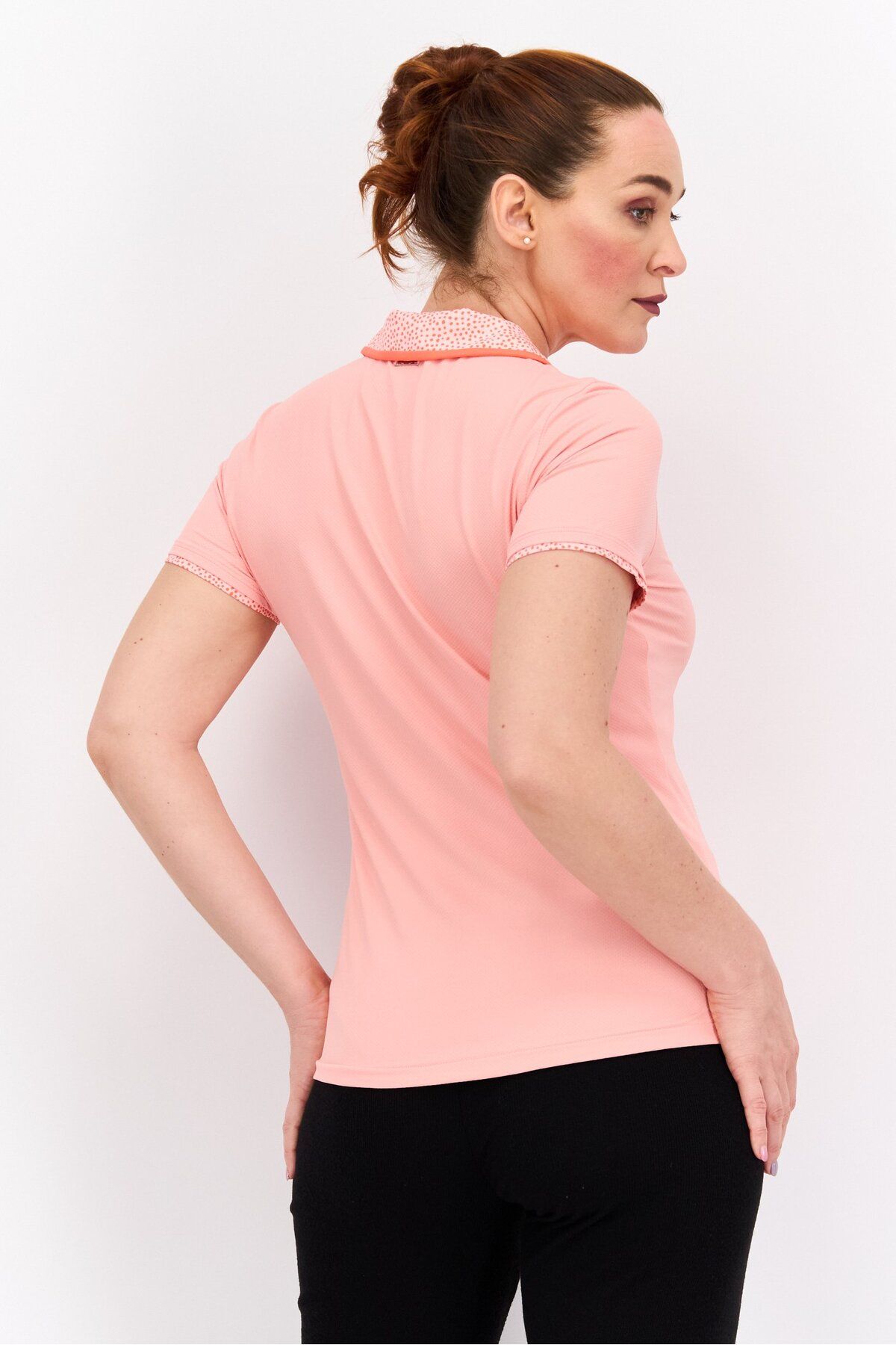 Under Armour-Women Sportswear Fit Training Polo Shirt, Pink 3