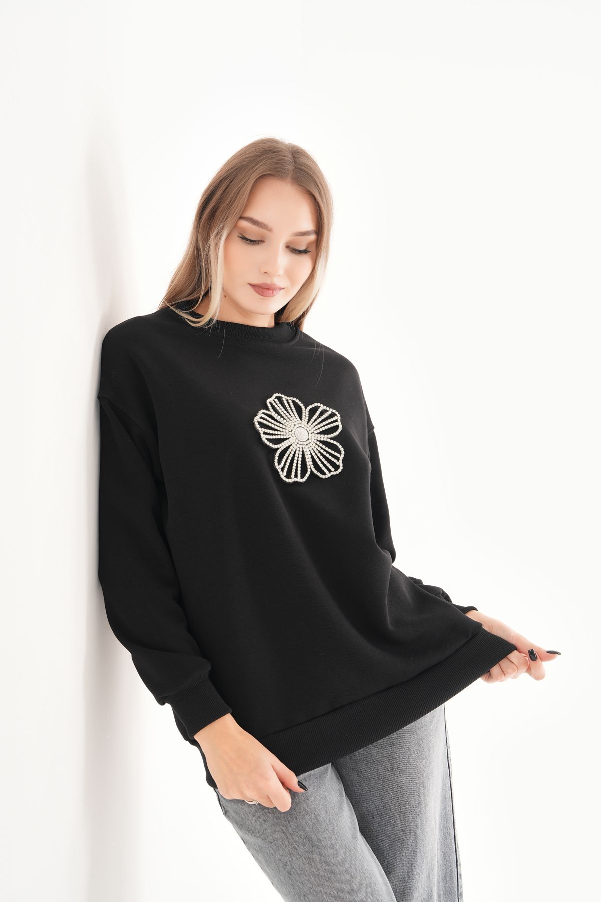 Pulli Collection-Noie Black Oversize Sweatshirt 2