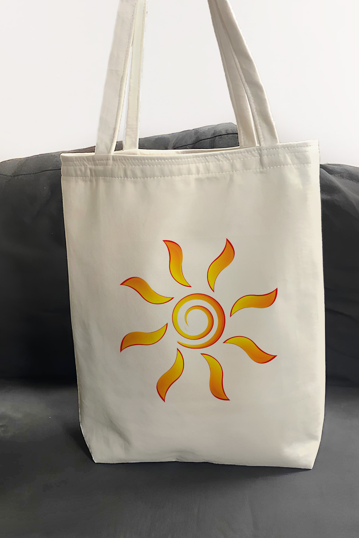 Printed Casual Beach Shopping Tote Cloth Bag with Quality Fabric Inner Pockets