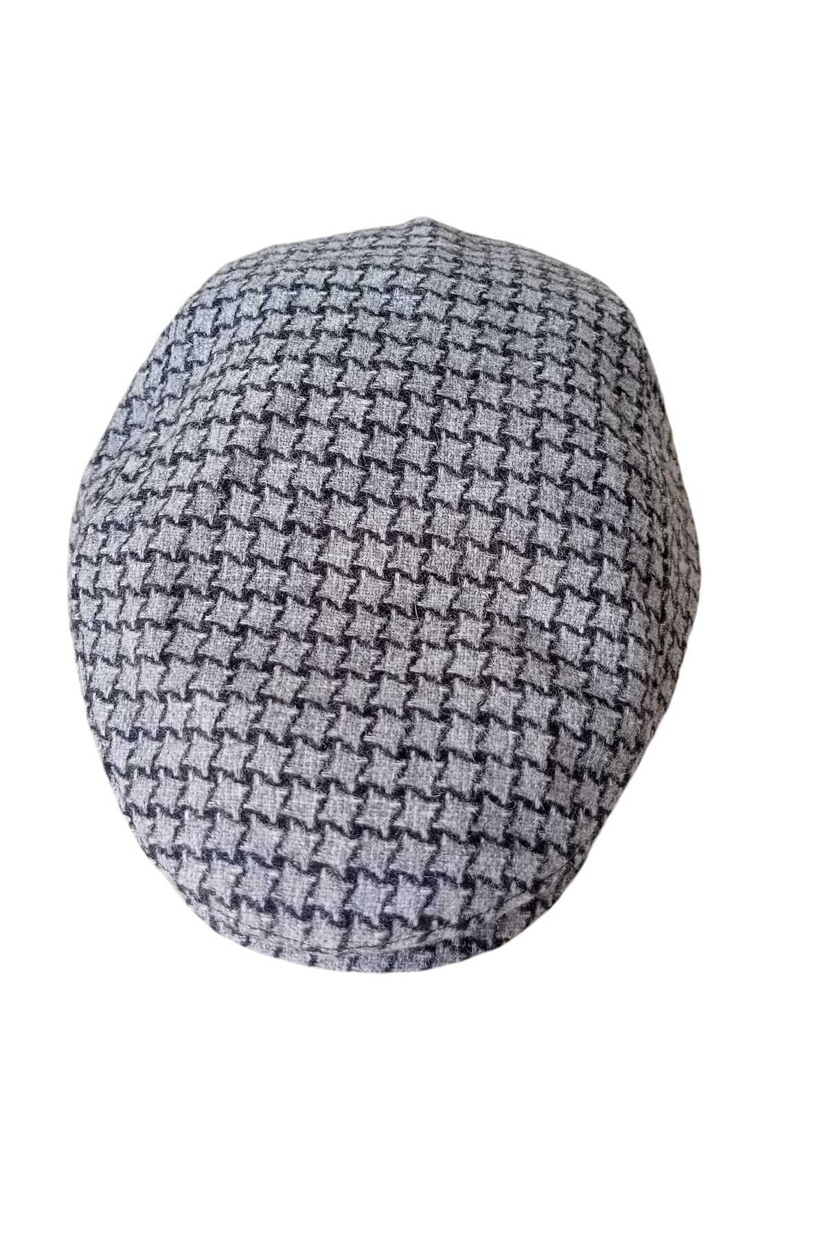 balkonda-British Style Gray Wool Stamp Cap - Lined and Elastic, Standard Size Unisex K29-1 6