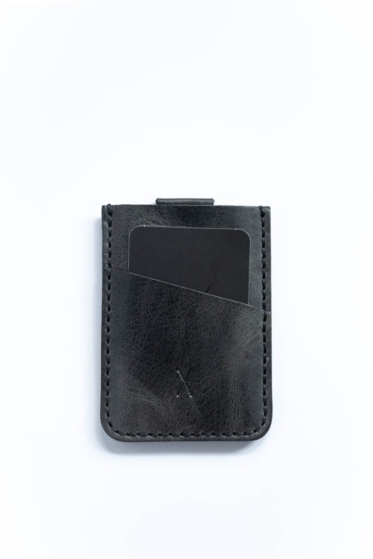 minimal X design-Minimal X V2 - Anthracite Color, Mechanical Card Holder - Real Leather & Handmade - Practical & Easy 6