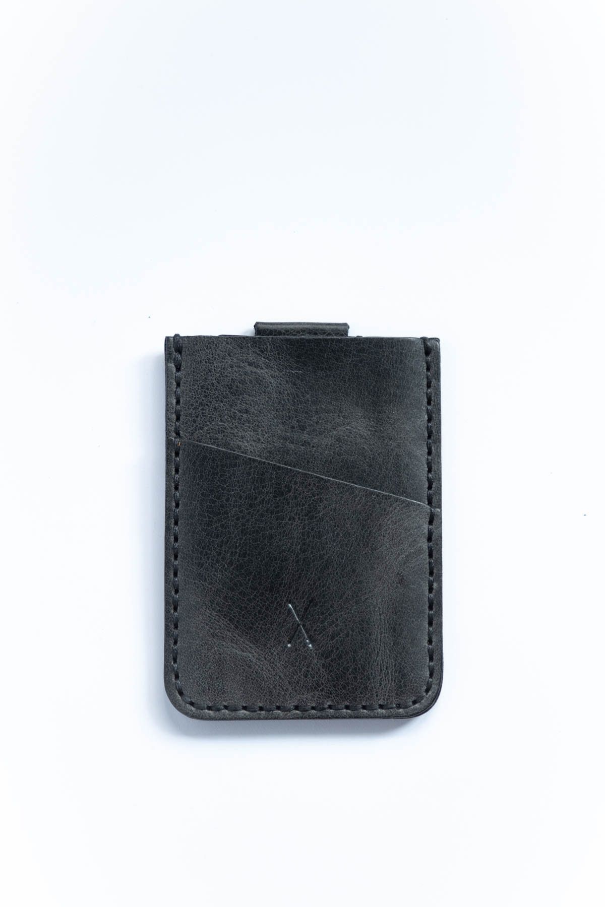 minimal X design-Minimal X V2 - Anthracite Color, Mechanical Card Holder - Real Leather & Handmade - Practical & Easy 7