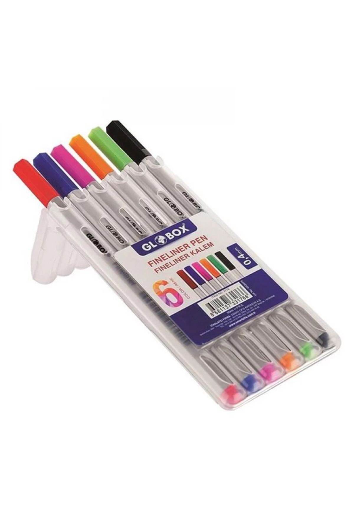 Globox Fineliner Kalem 6 Lı Pp Kutu 3176