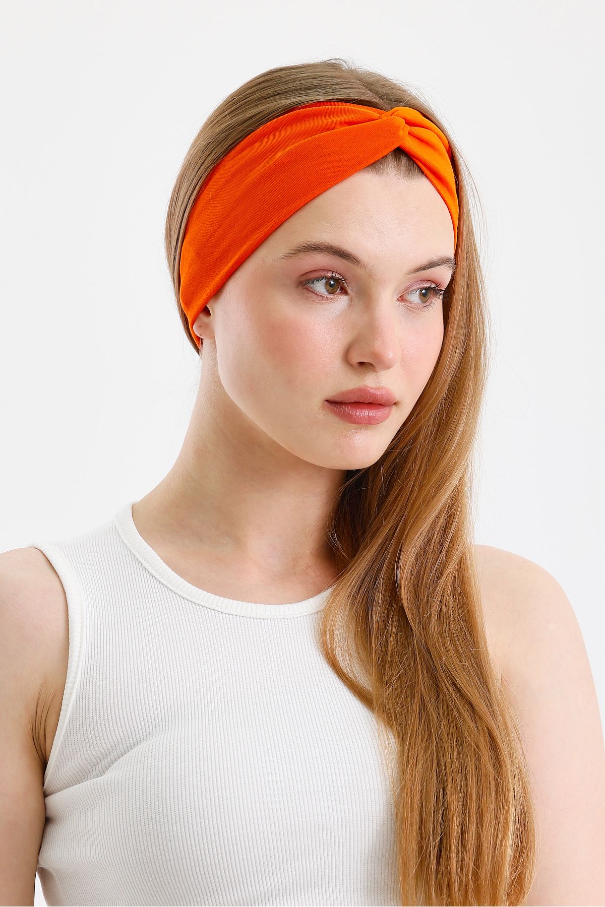 Butikgiz-Women's Cross-Tied Cotton Combed Cotton, Anti-Slip, Soft, Flexible, Hair Band Bandana 3