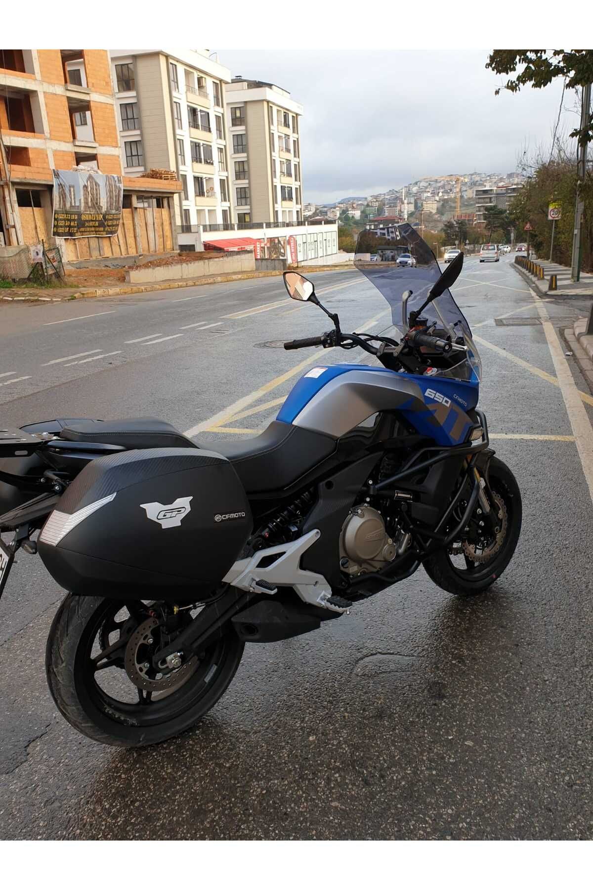 CF MOTO 650 MT Siperlik Ön Cam 2025 Model 56cm Füme Renk 4mm UZUN CAM