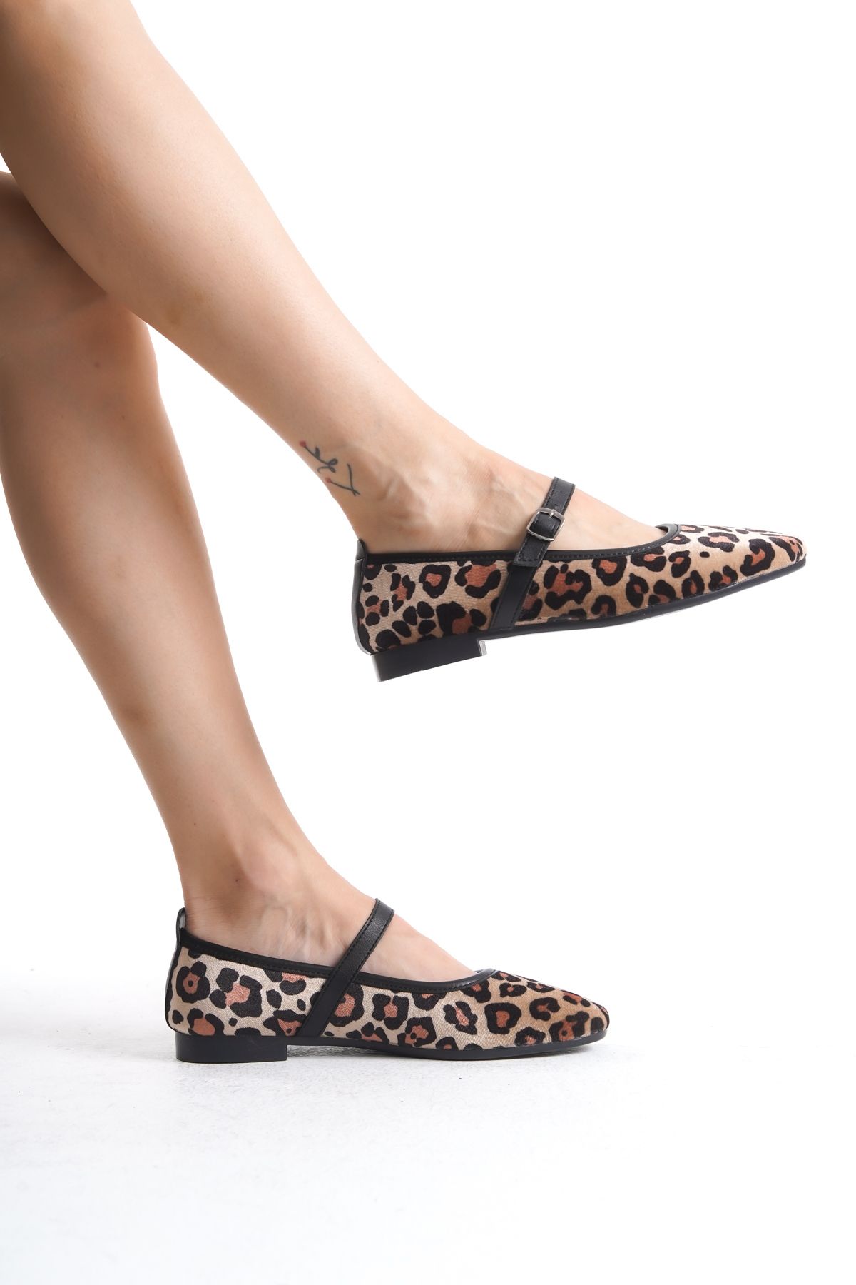 بابیت چند رنگ زنانه مخملی پلنگ یک باله باند meefshoes