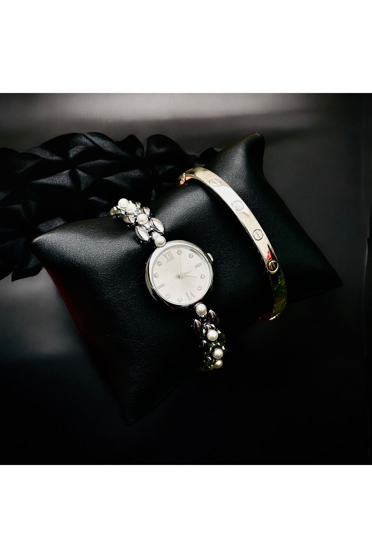 pullmarkt-Pearl Grains Series - Bracelet + Women's Wrist Watch Set 3