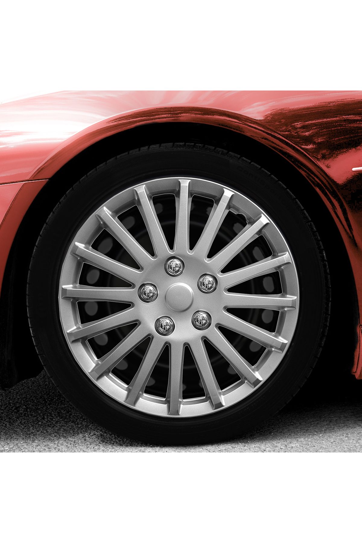 Whigor Mitsubishi Lancer 13 İnç Jant Kapağı Amblemli Gri (4 ADET) 134 WG