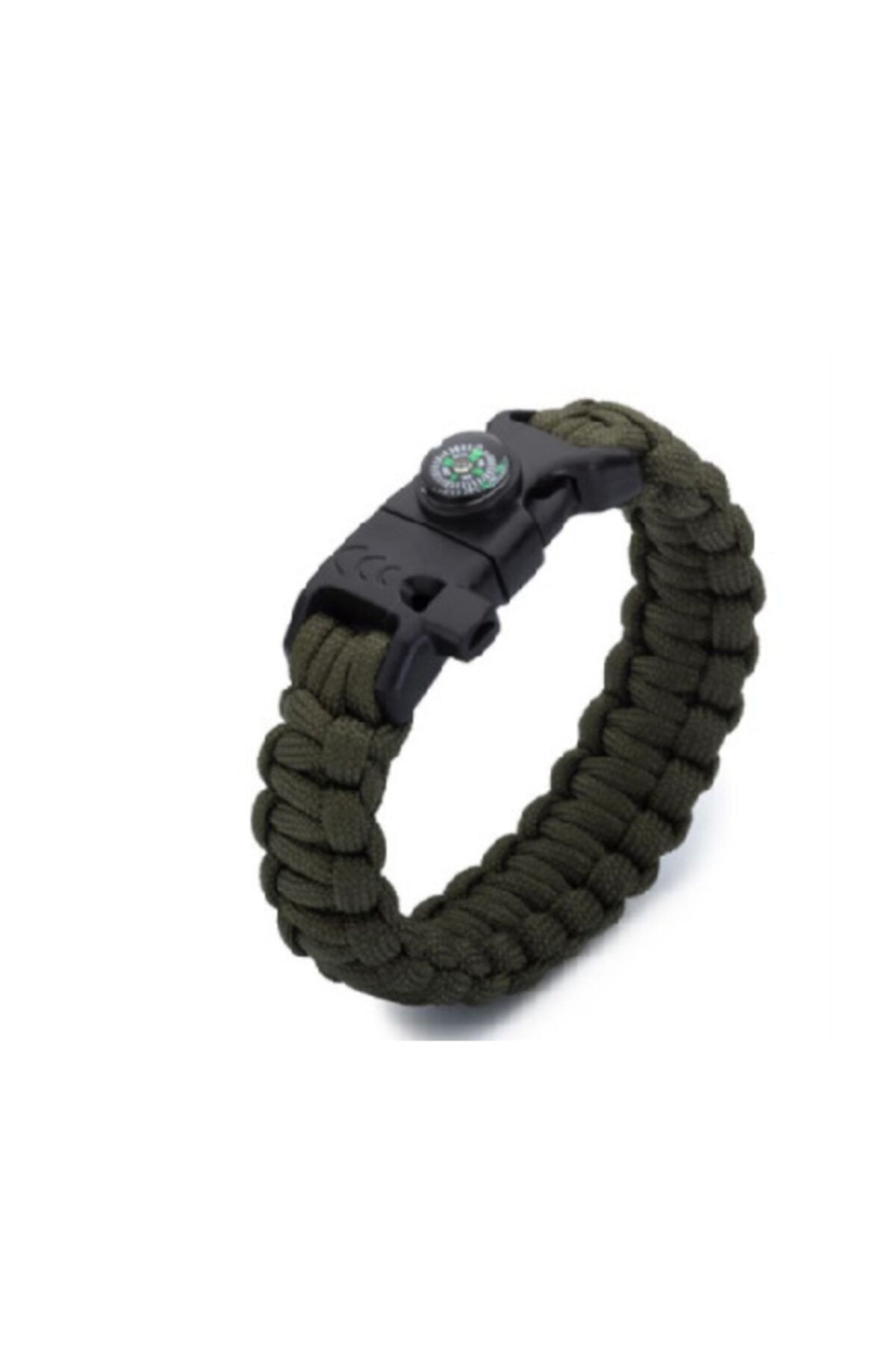 AuraCraft GADDAR Tactical Askeri Yeşil Renk Paracord Bileklik Çok Amaçlı 5'i 1 Arada Kampçı Bileklik