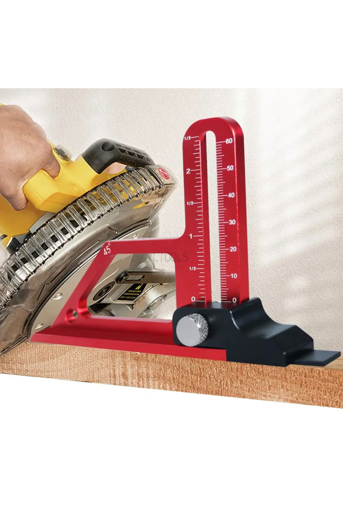 BGA-Carpenter 0-60mm Depth Gauge Recliner Saw Height Gauge Ruler 45 Degree Angle Measuring Ruler 3
