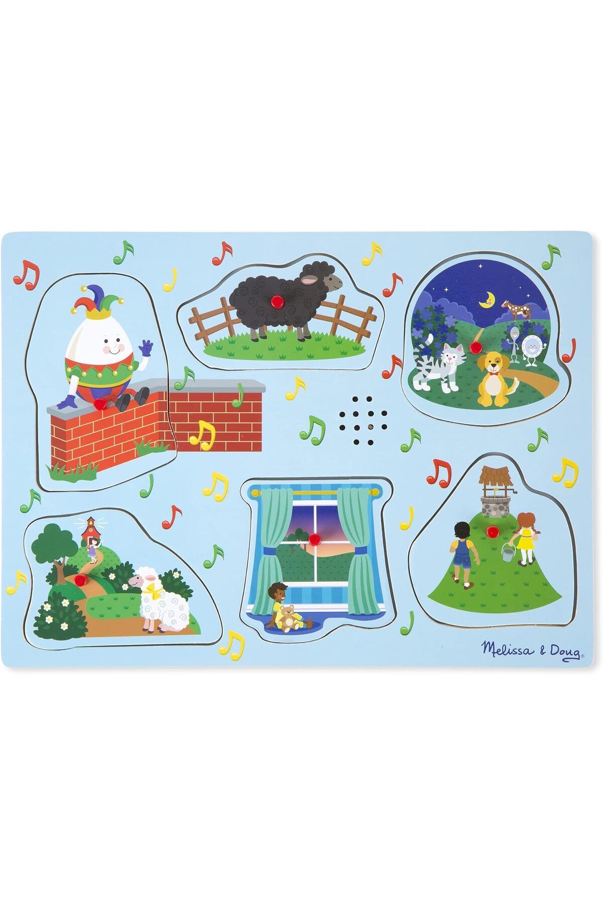 STOREMAX nffastore & Doug Soundpuzzle aus Holz - Kinderreime 3 (6 Teile) Star Collectionbuy 1051353