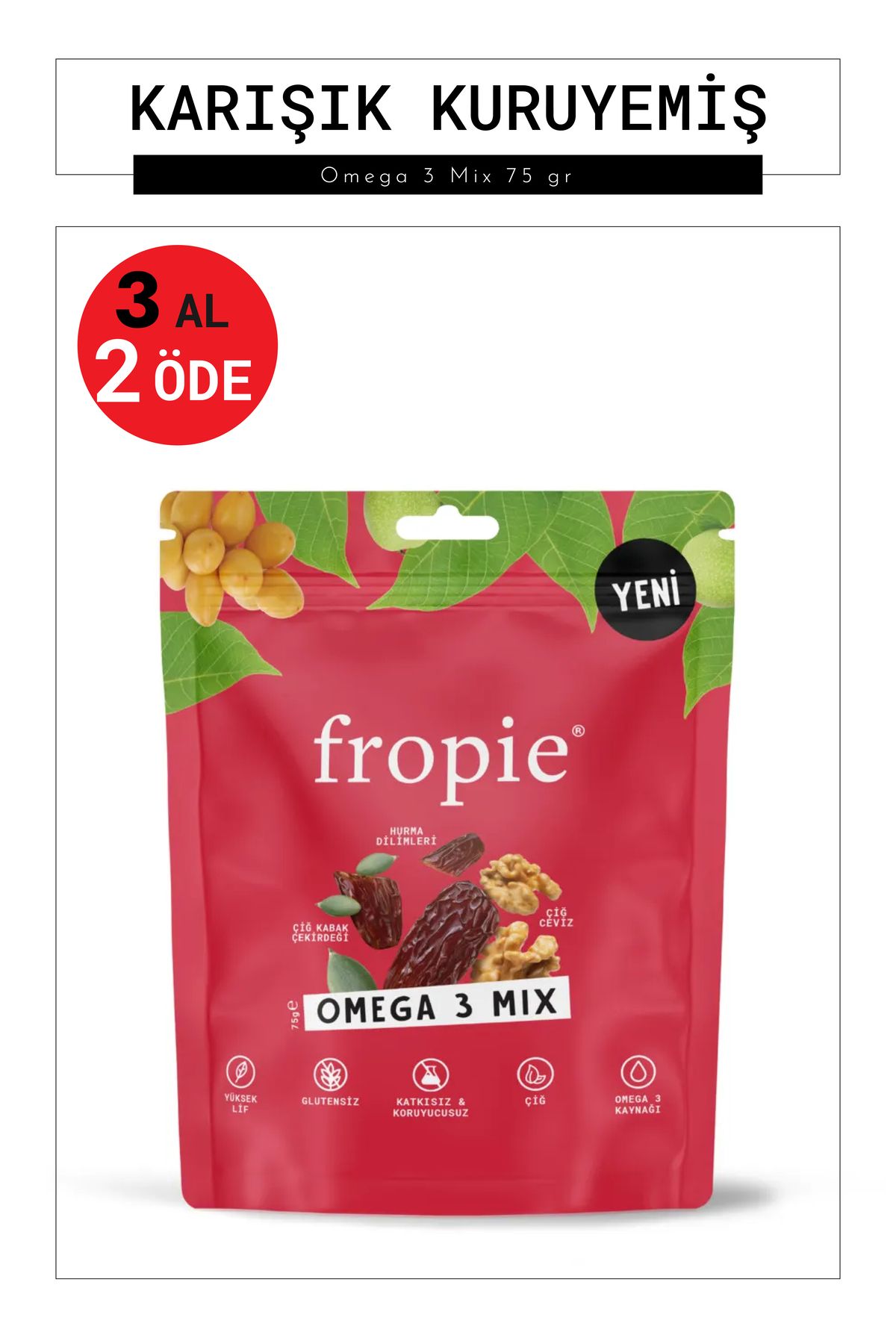 FROPİE Karışık Kuruyemiş - Omega 3 Mix 75 gr