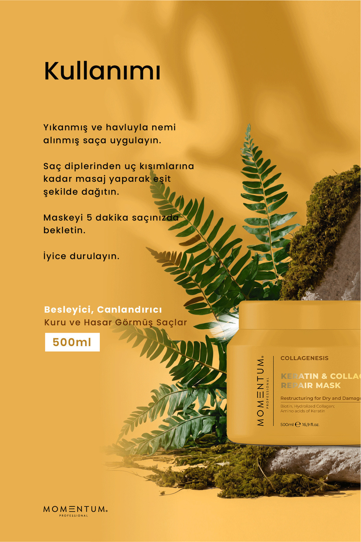SAÇ BAKIM MASKESİ KERATİN&COLLAGEN 500 ML — 0054 — تصویر 2 از 3