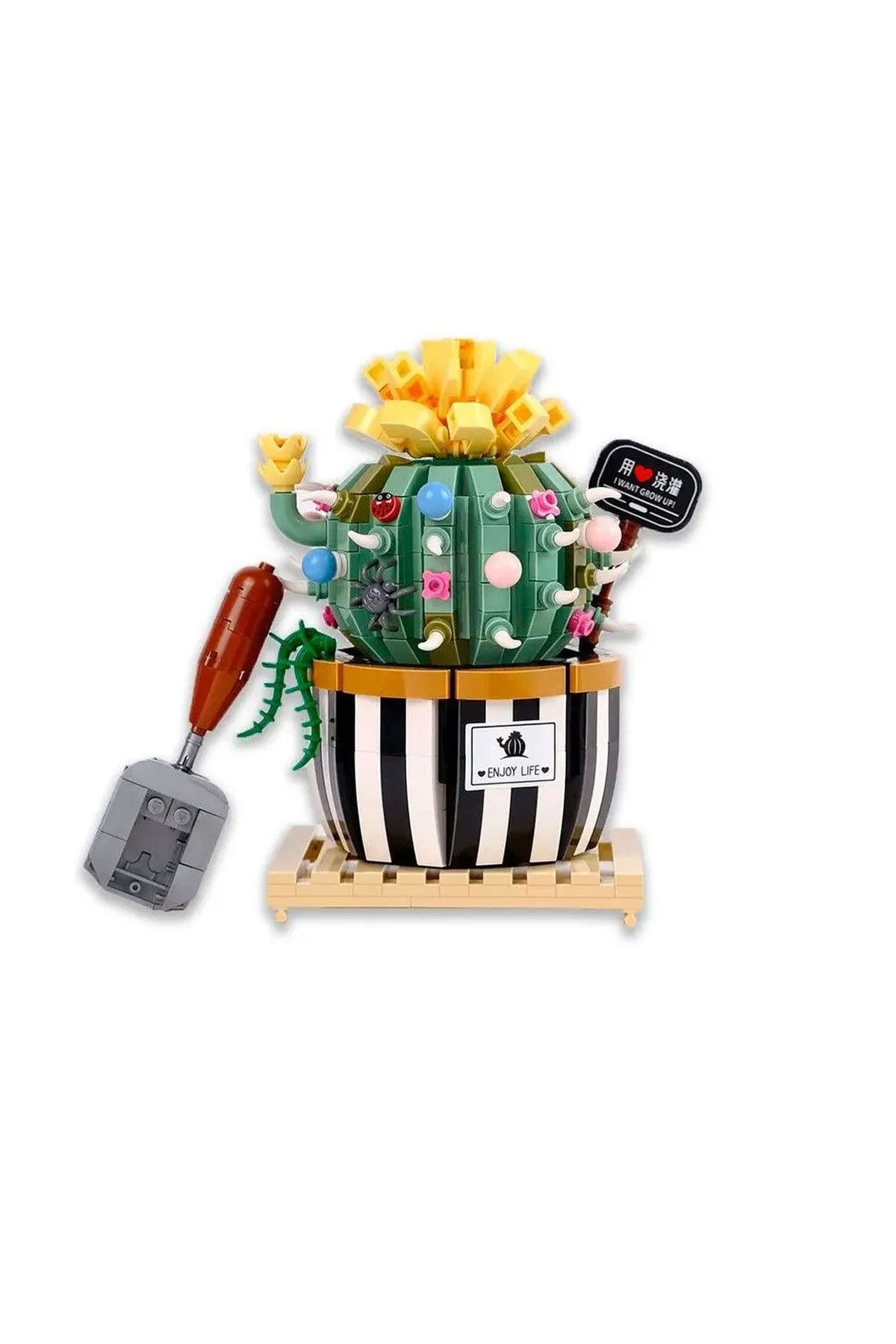 کیت ساخت گل با بلوک‌های مینی لوپ ۷۲۱ تکه – میکرو گیاهان و کاکتوس، اسباب‌بازی ساختنی هدیه، تزئینی