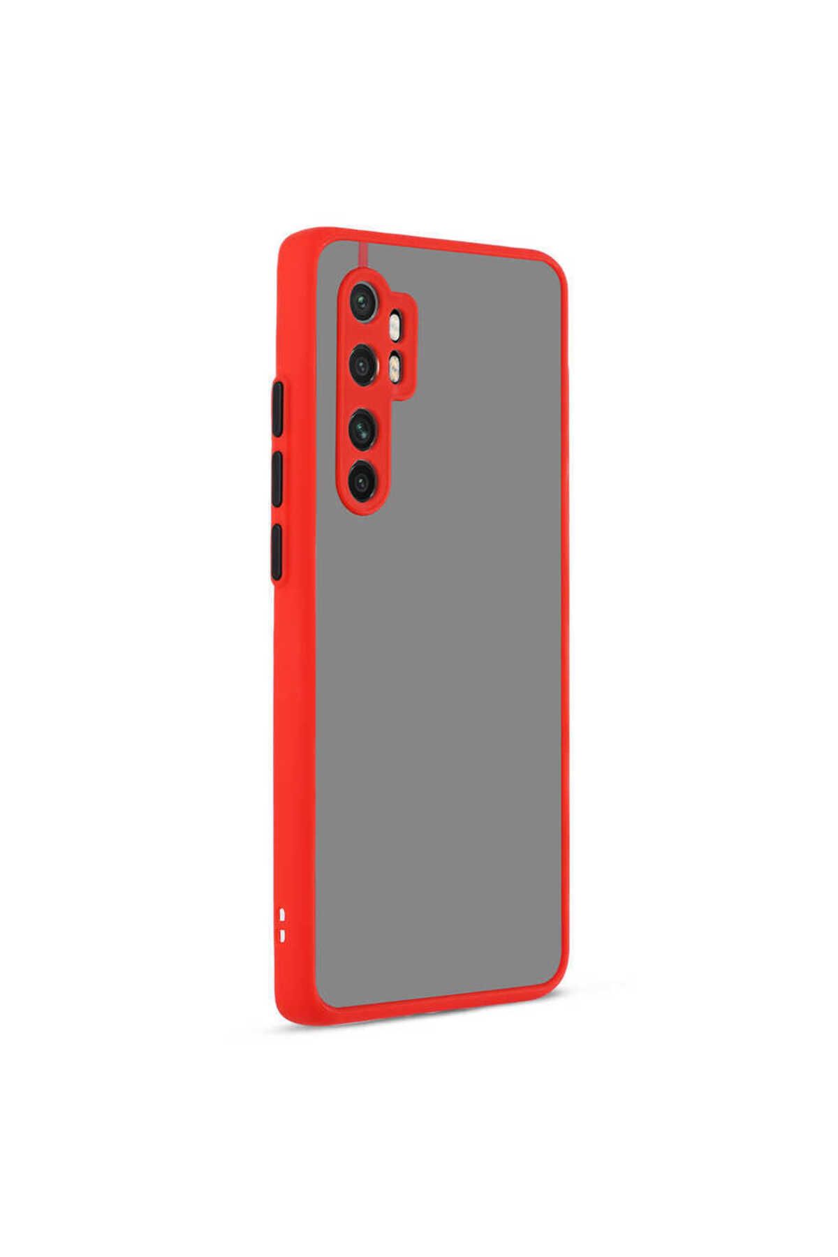 gaappy Hod Serisi Xiaomi Mi Note 10 Lite Kırmızı - Siyah Kapak