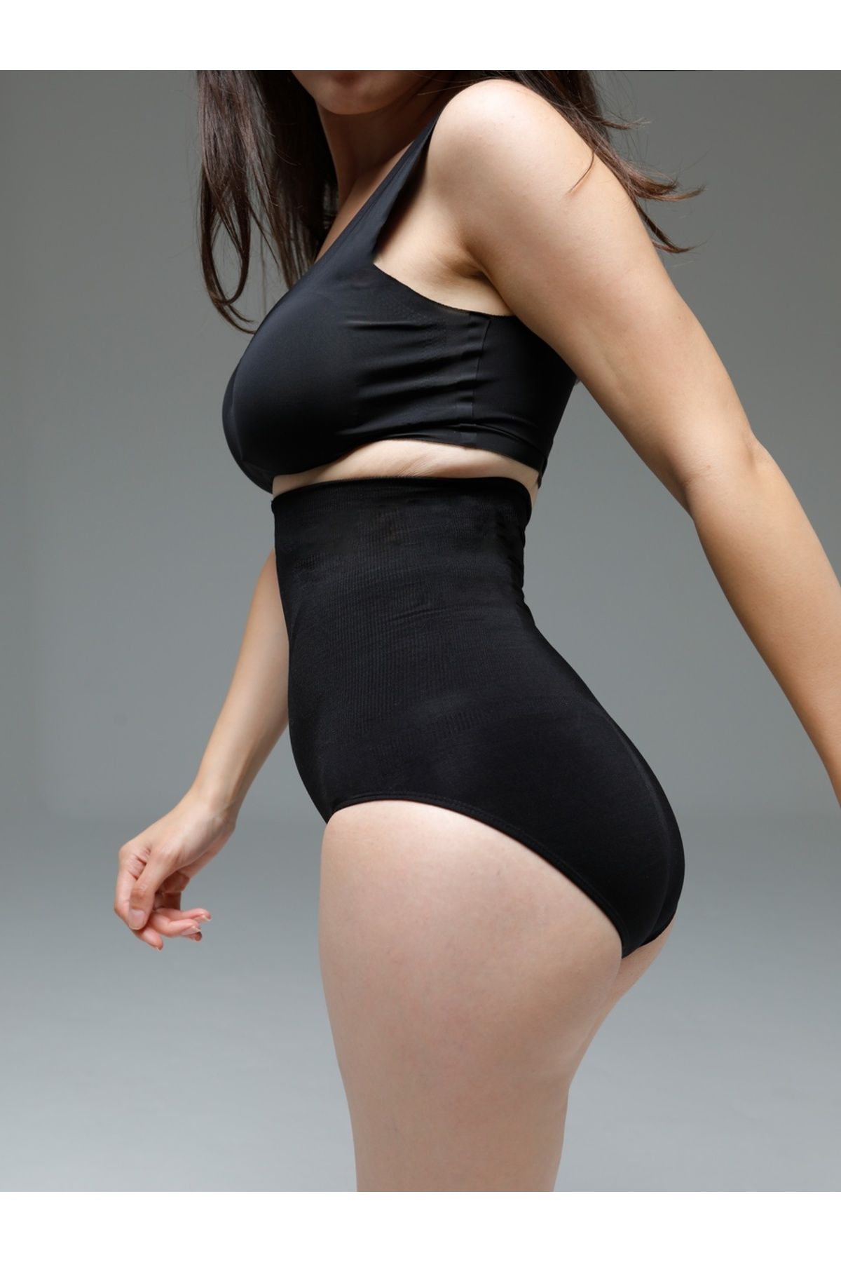 MİSTİRİK-Chiloți modelați pentru slăbire cu talie extra înaltă Biloba Corset Culoare neagră 2