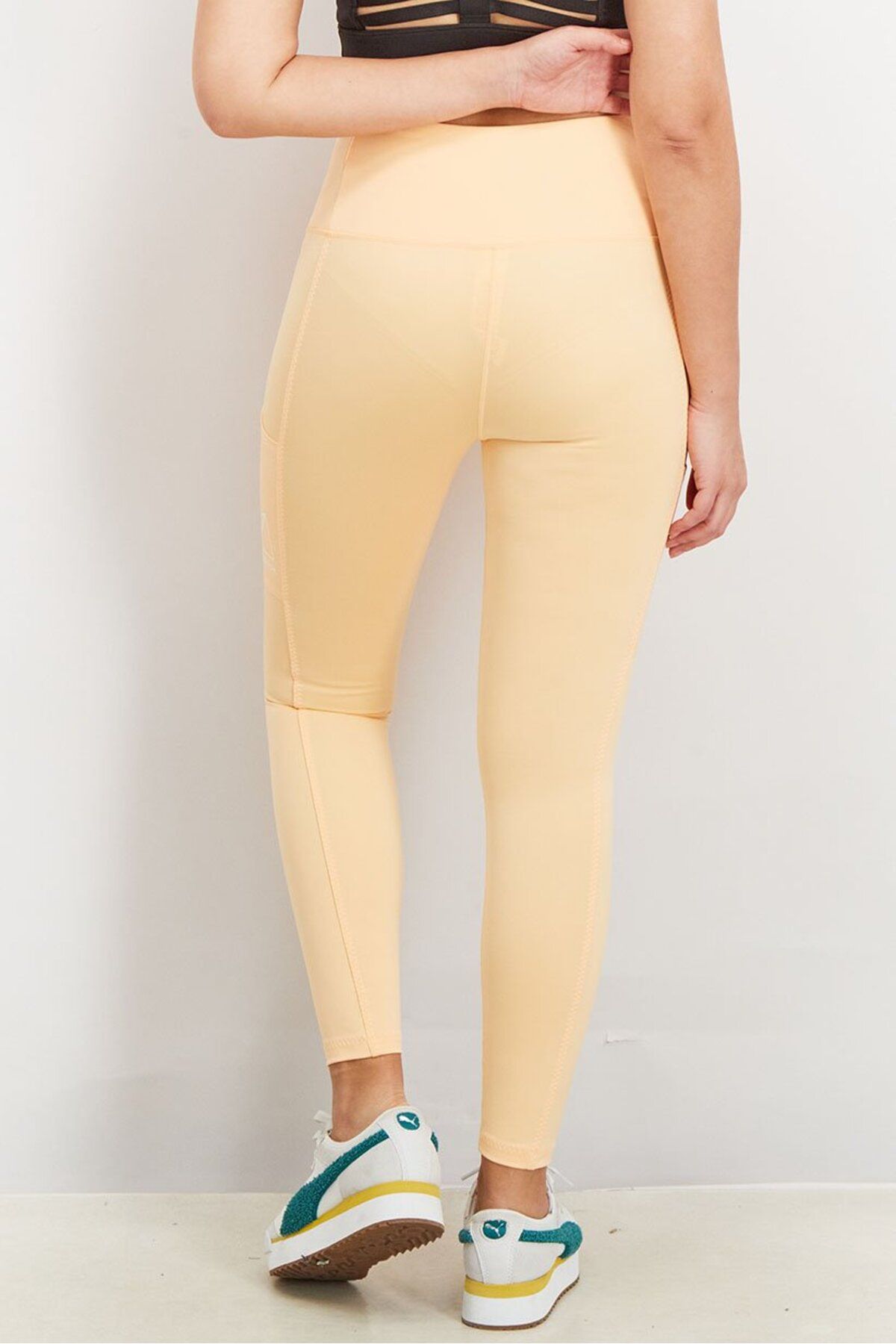 New Balance-Women Sportswear Fit Brand Logo Leggings, Orange 4