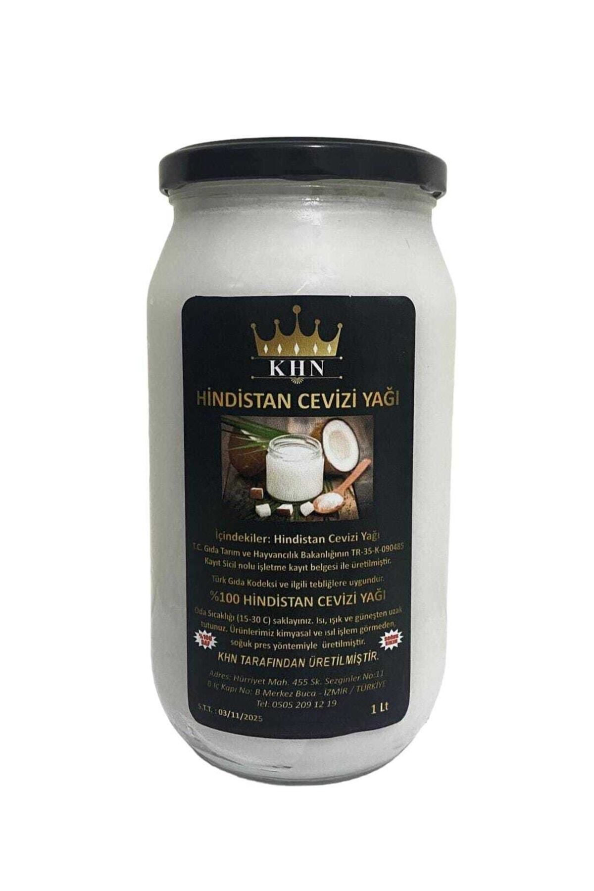 K H N Hindistan Cevizi Yağı 1lt (soğuk Sıkım %100 Saf)