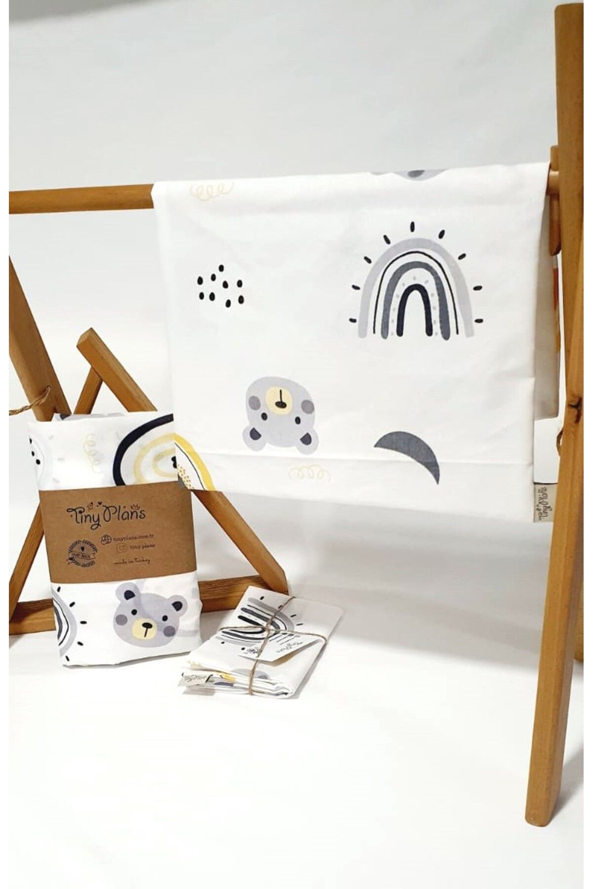 tiny plans-Elastic Baby Bed Sheet - Pillowcase Set 80X170 cm 3