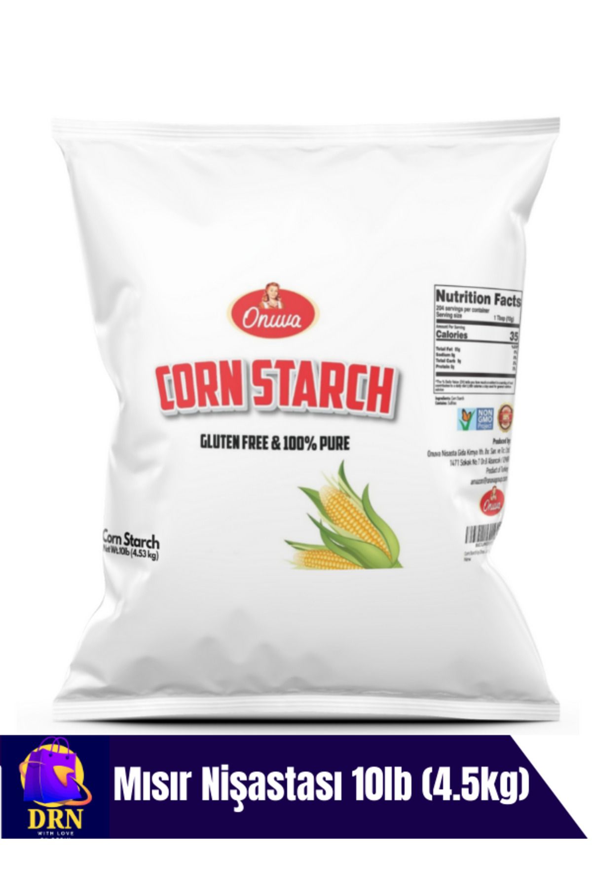 drn etrade Mısır Nisaştası 10lb (4,5kg) , Premium Kalite