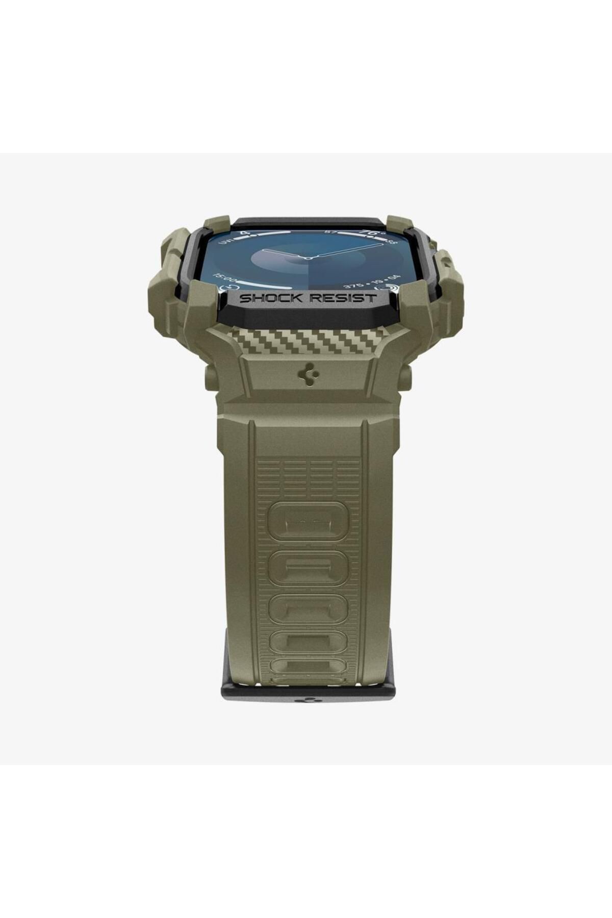 Spigen-ساعة Apple مقاس 46 ملم - سلسلة 10 Rugged Armor Pro مع حافظة وحزام 7