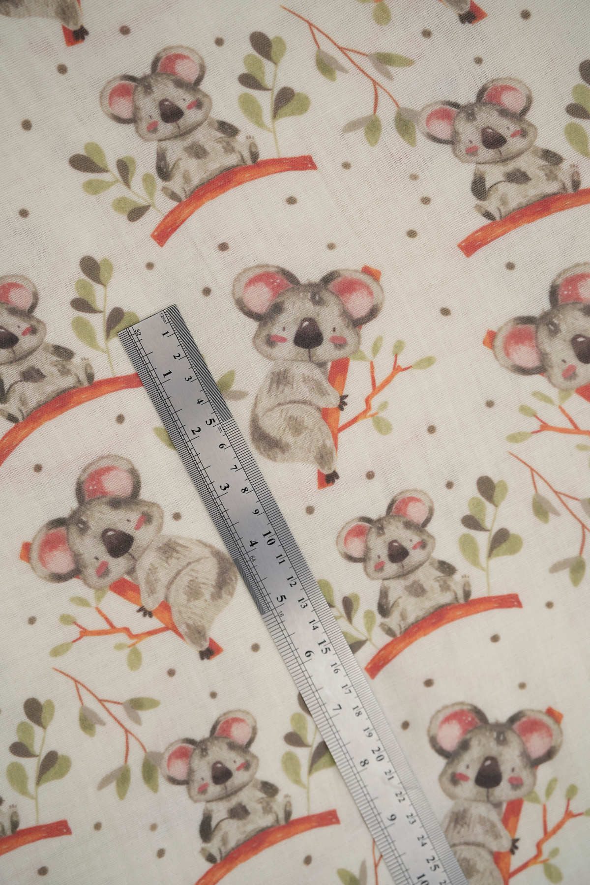 Tuğba Kuğu Baskılı Müslin Kumaş  | Baby Koala fotoğrafı 4 (önizleme)