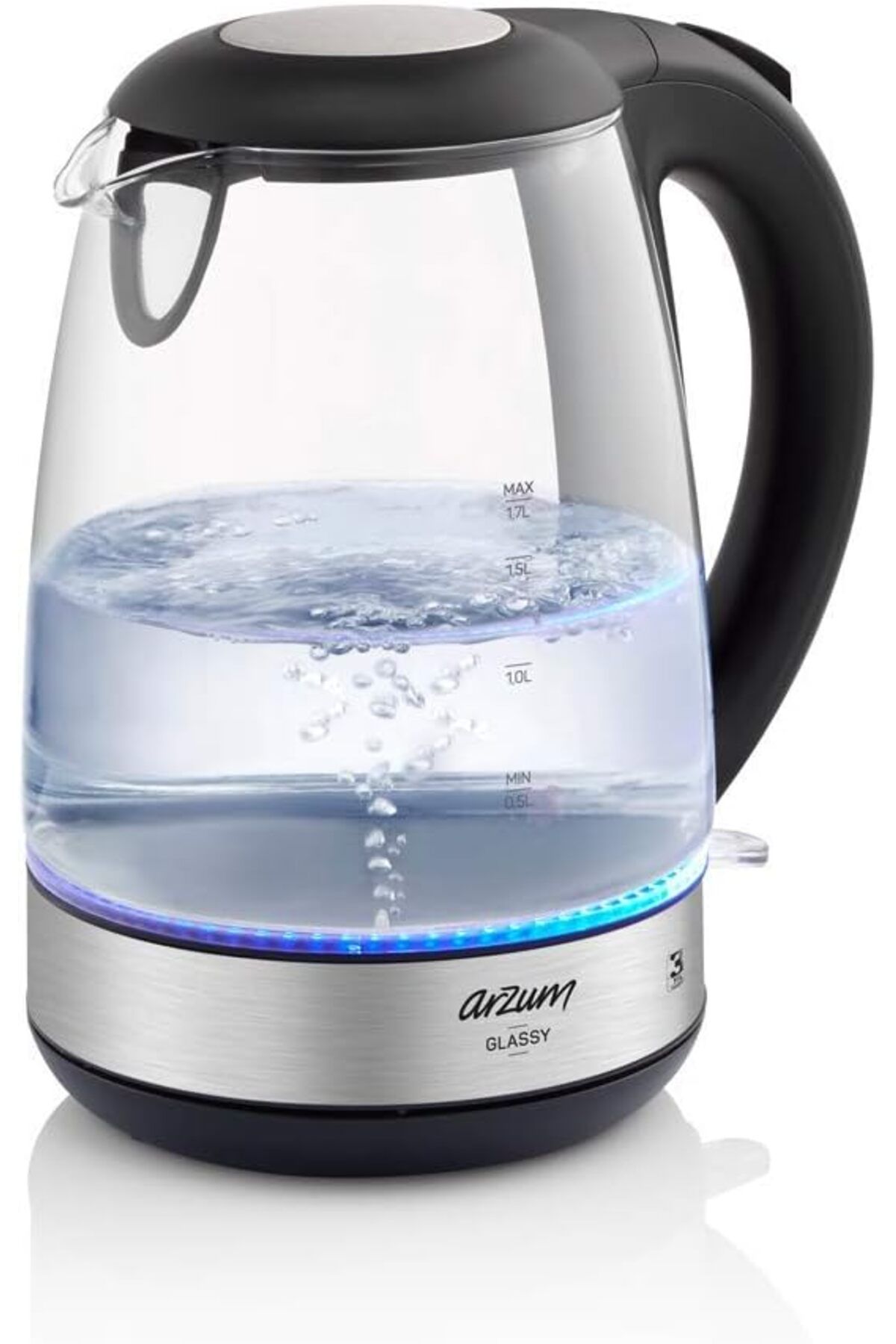 STOREMAX sellbuystore AR3071 Glassy Su Isıtıcısı, Cam, 1.7 L Kapasite, 2200 W, Otomatik Kapanma 1053513