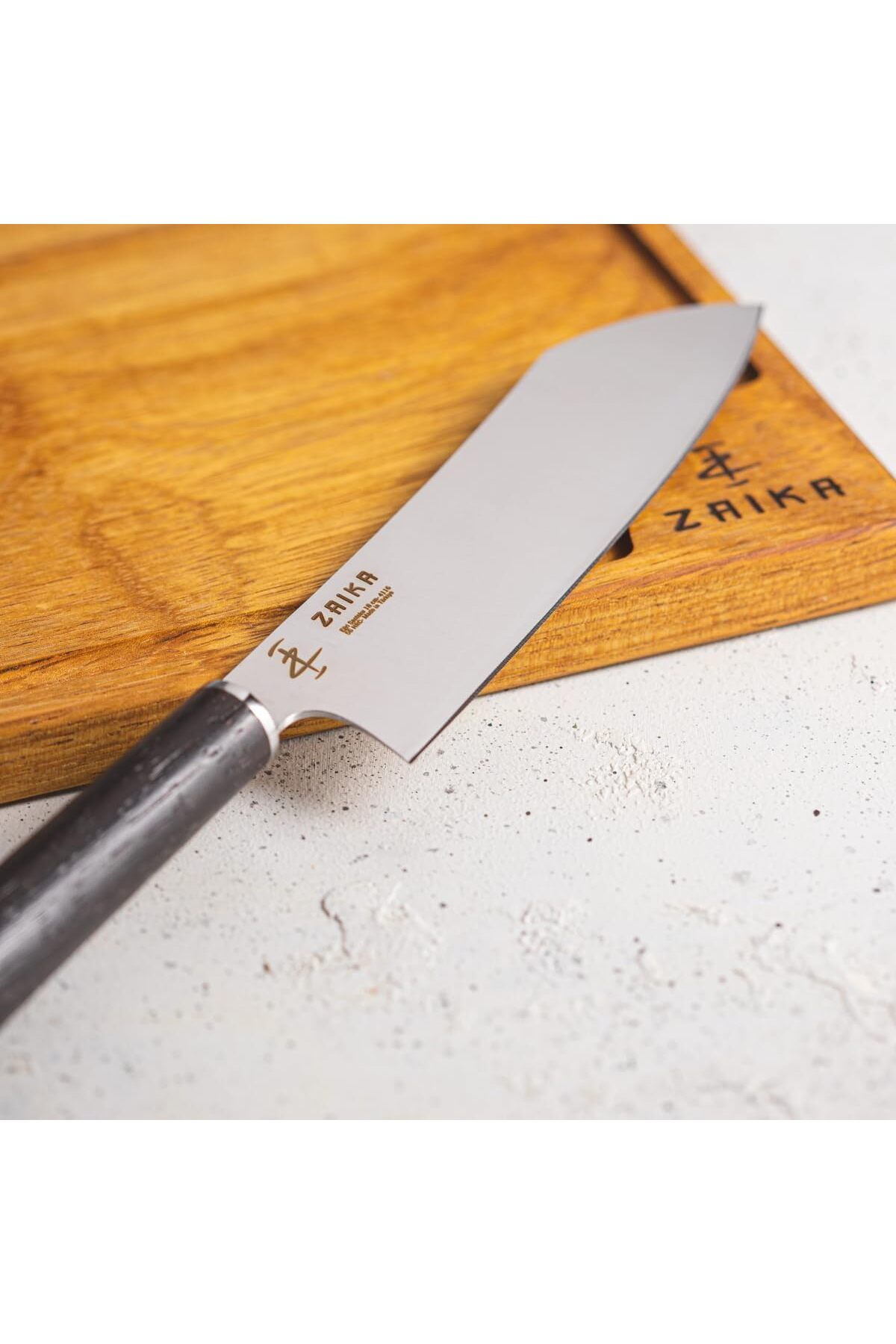 STOREMAX ysftex Santoku Ahşap Saplı Şef Bıçağı - 18cm Paslanmaz Çelik YSFshop 721051