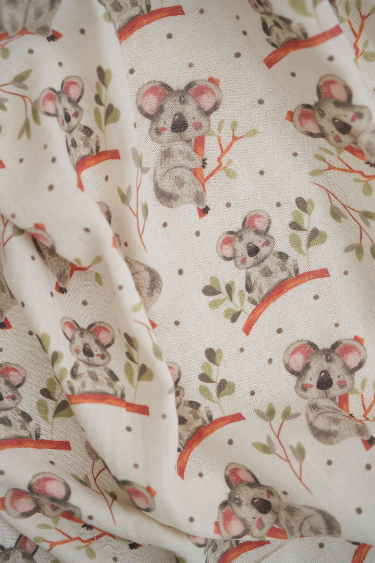 Tuğba Kuğu Baskılı Müslin Kumaş  | Baby Koala fotoğrafı 5 (önizleme)