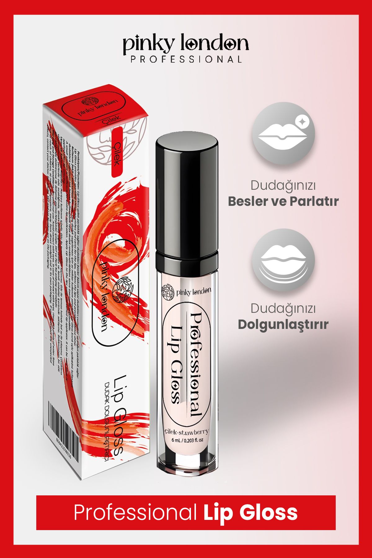 Pinky London Güllü Dudak Dolgunlaştırıcı ve Parlatıcı Lip Gloss-3