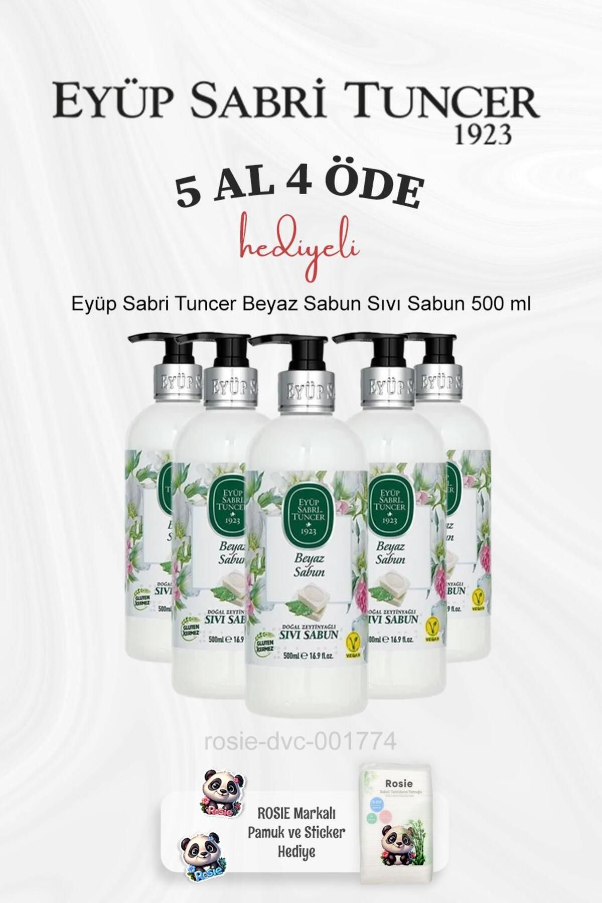 صابون مایع صابون سفید 500 میلی لیتری خرید 5 عددی و رزی پاموک Eyüp Sabri Tuncer