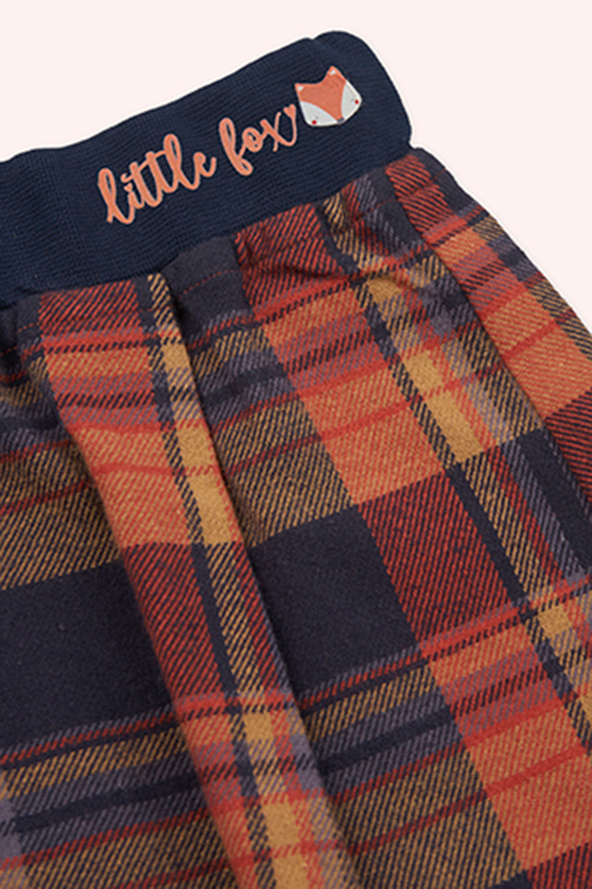 Panço Kız Bebek Ekose Desenli Lacivert Etek fotoğrafı 3 (önizleme)