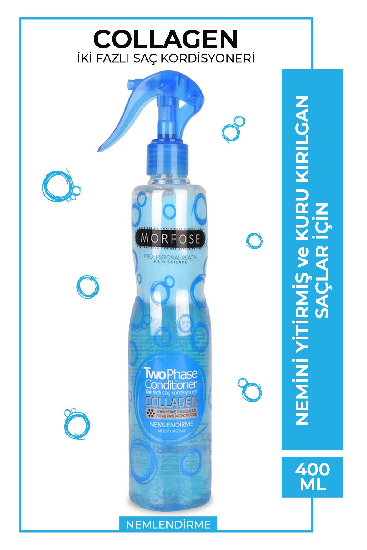 Morfose Blue Blow-dry Water That Helps to Comb Hair Easily,Protects From Heat, Gives Shine eleg.2865