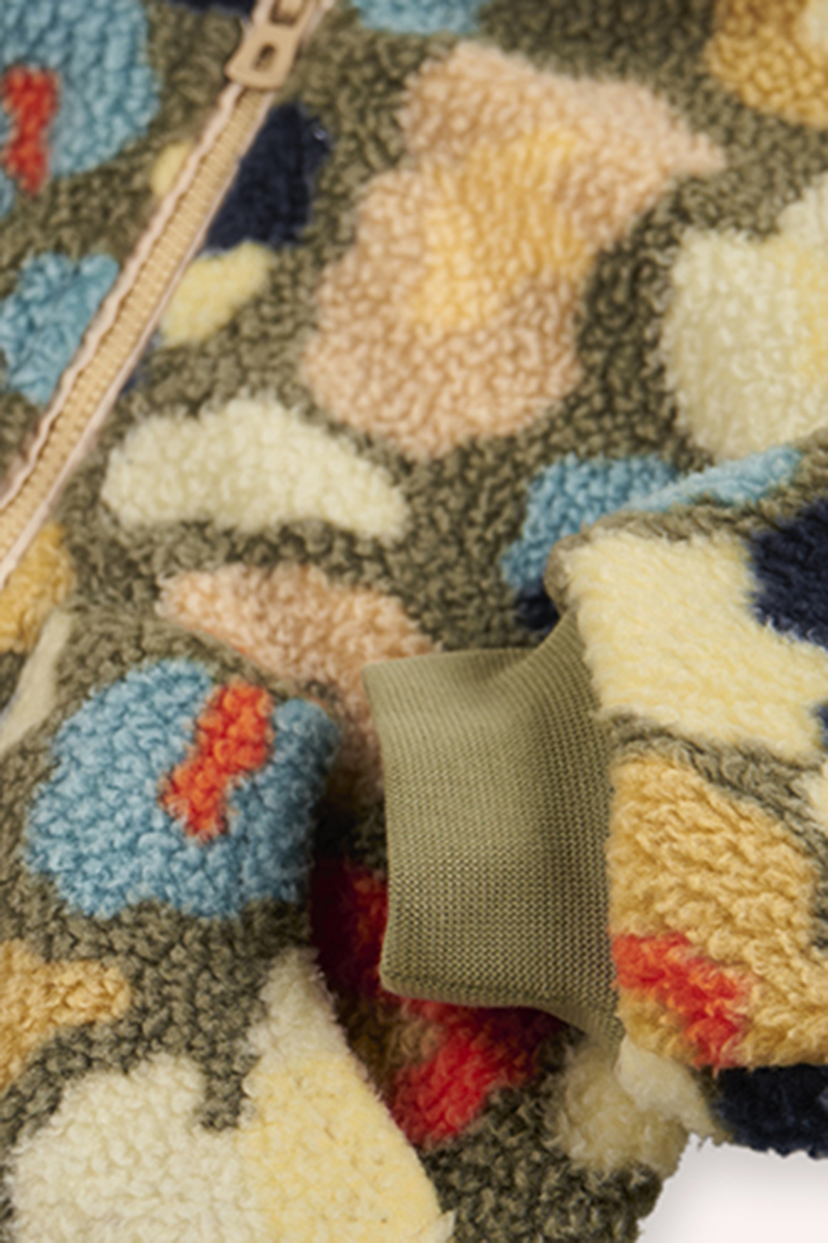 Panço Kız Bebek Desenli Fermuarlı Pelüş Yeşil Ceket fotoğrafı 3 (önizleme)