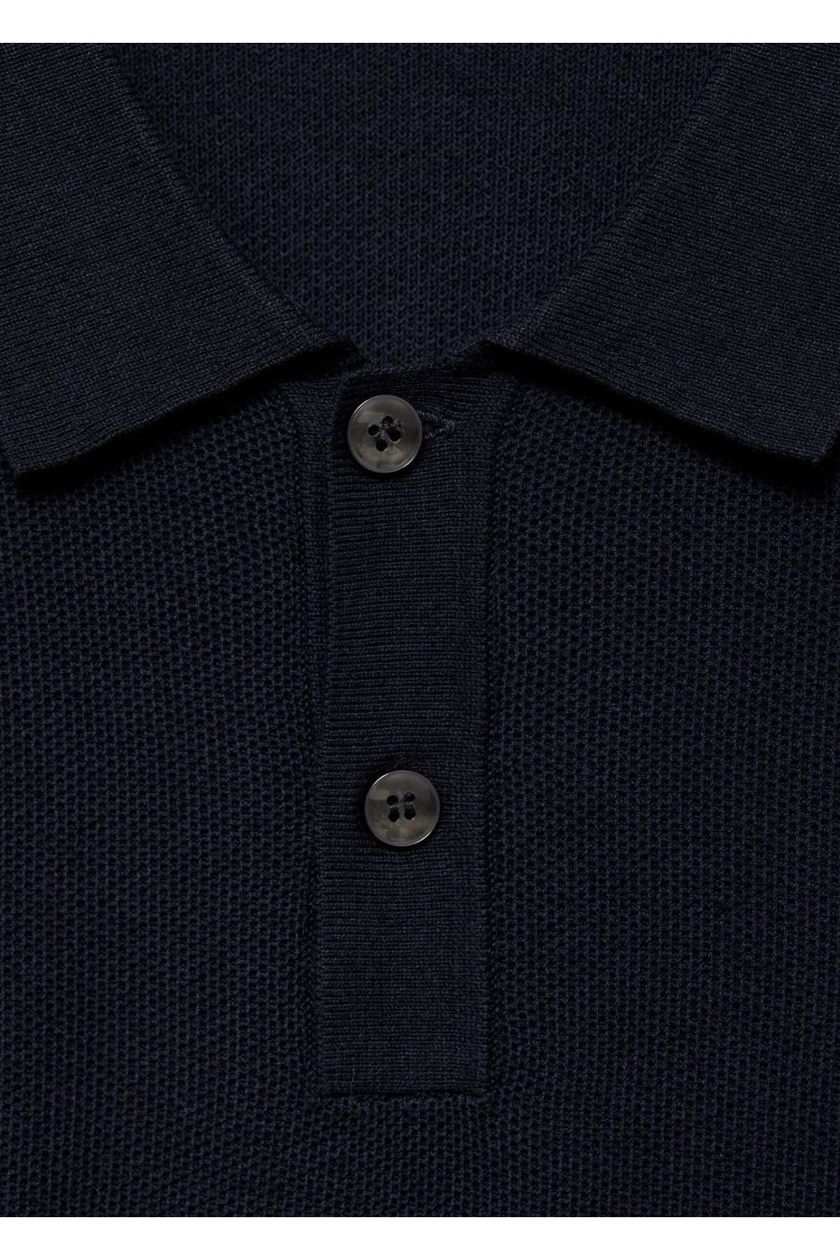 MANGO Man-Tricou polo cu mânecă lungă 6