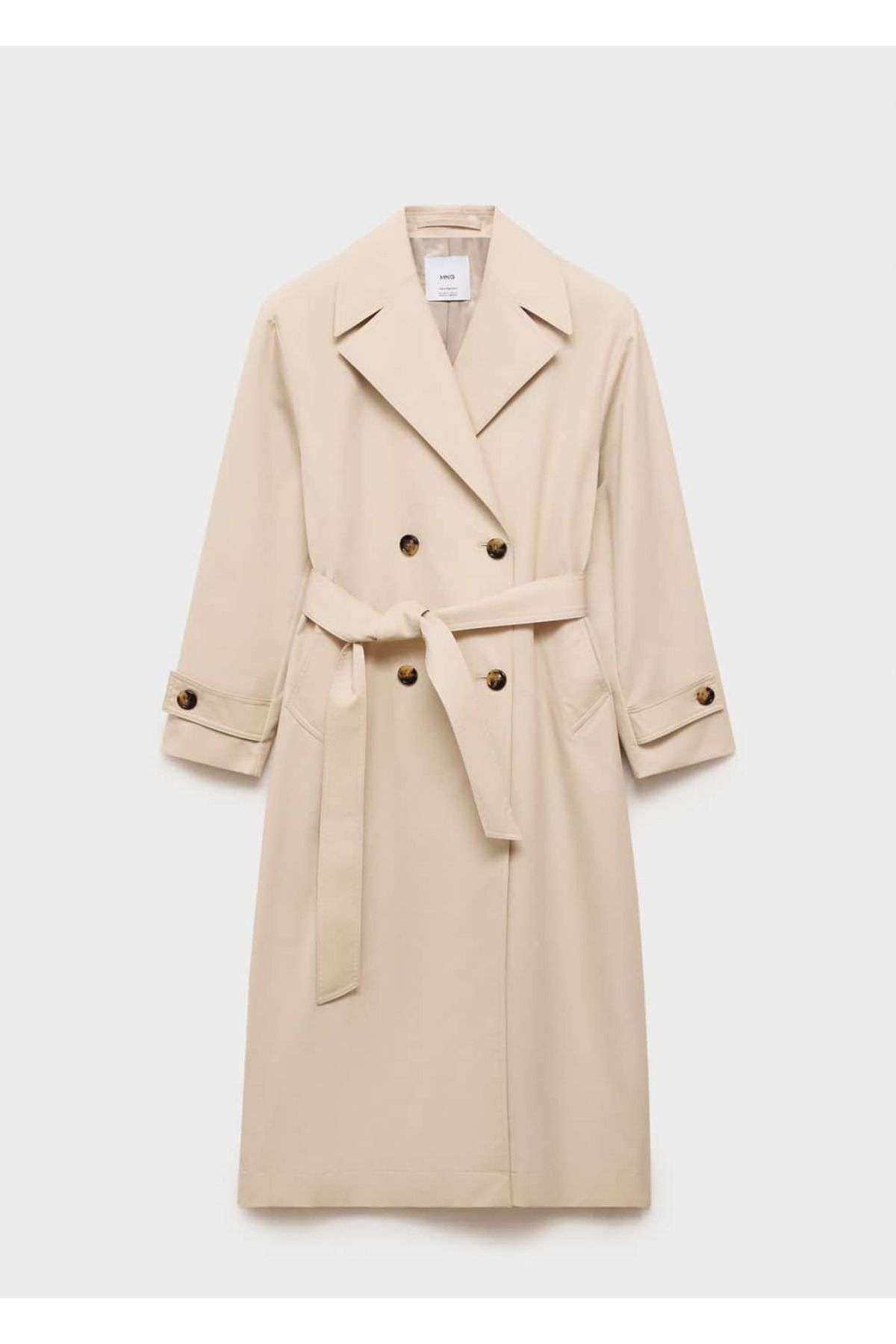 MANGO Woman-Double Button Long Trench Coat 3