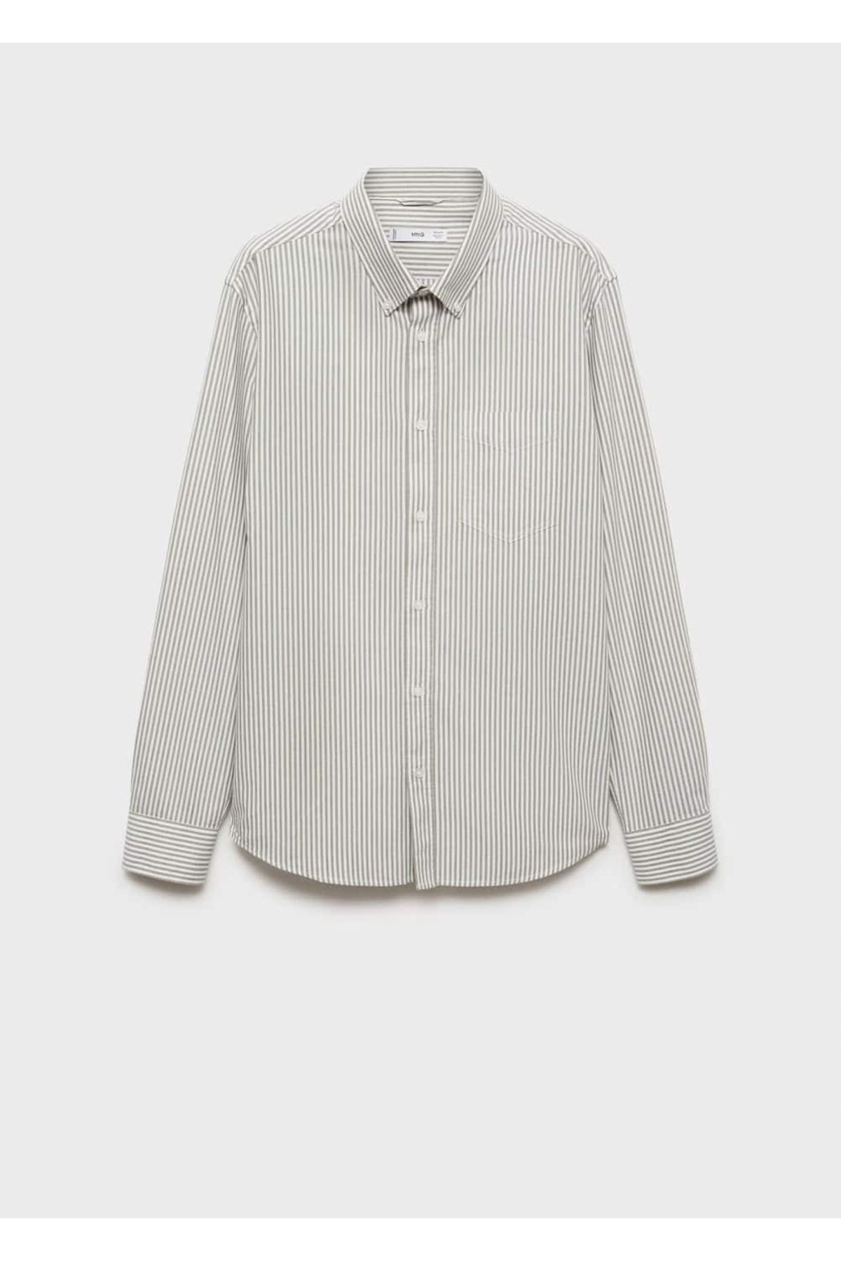 MANGO Man-100% cotton kodak striped shirt 3