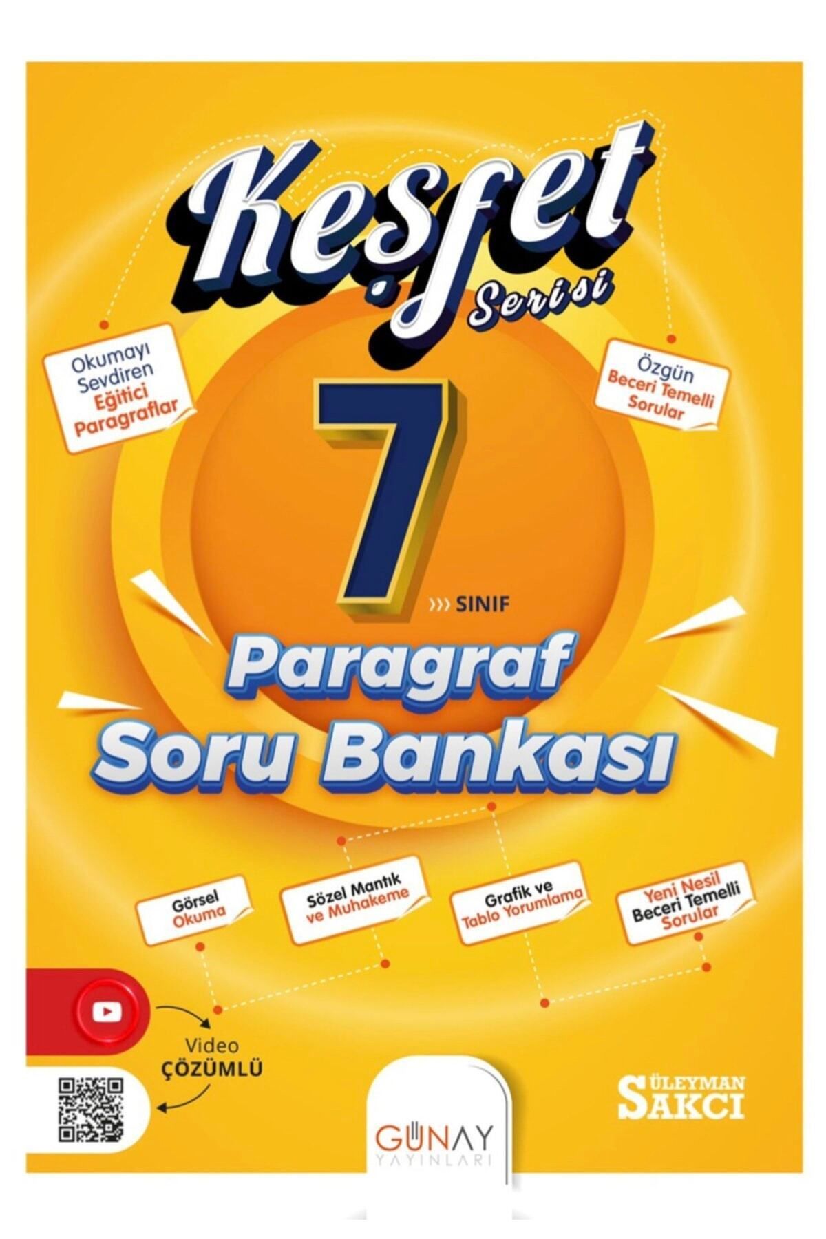 AV YAYINLARI Günay Yayınları Keşfet Serisi 7. Sınıf Paragraf Soru Bankası